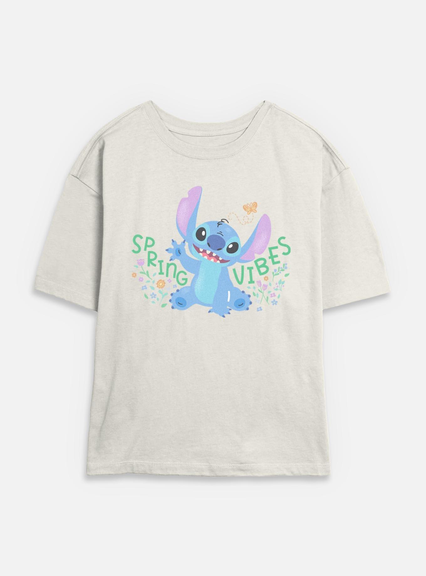 Disney Lilo & Stitch Spring Vibes Womens Skimmer T-Shirt, EGRET, hi-res