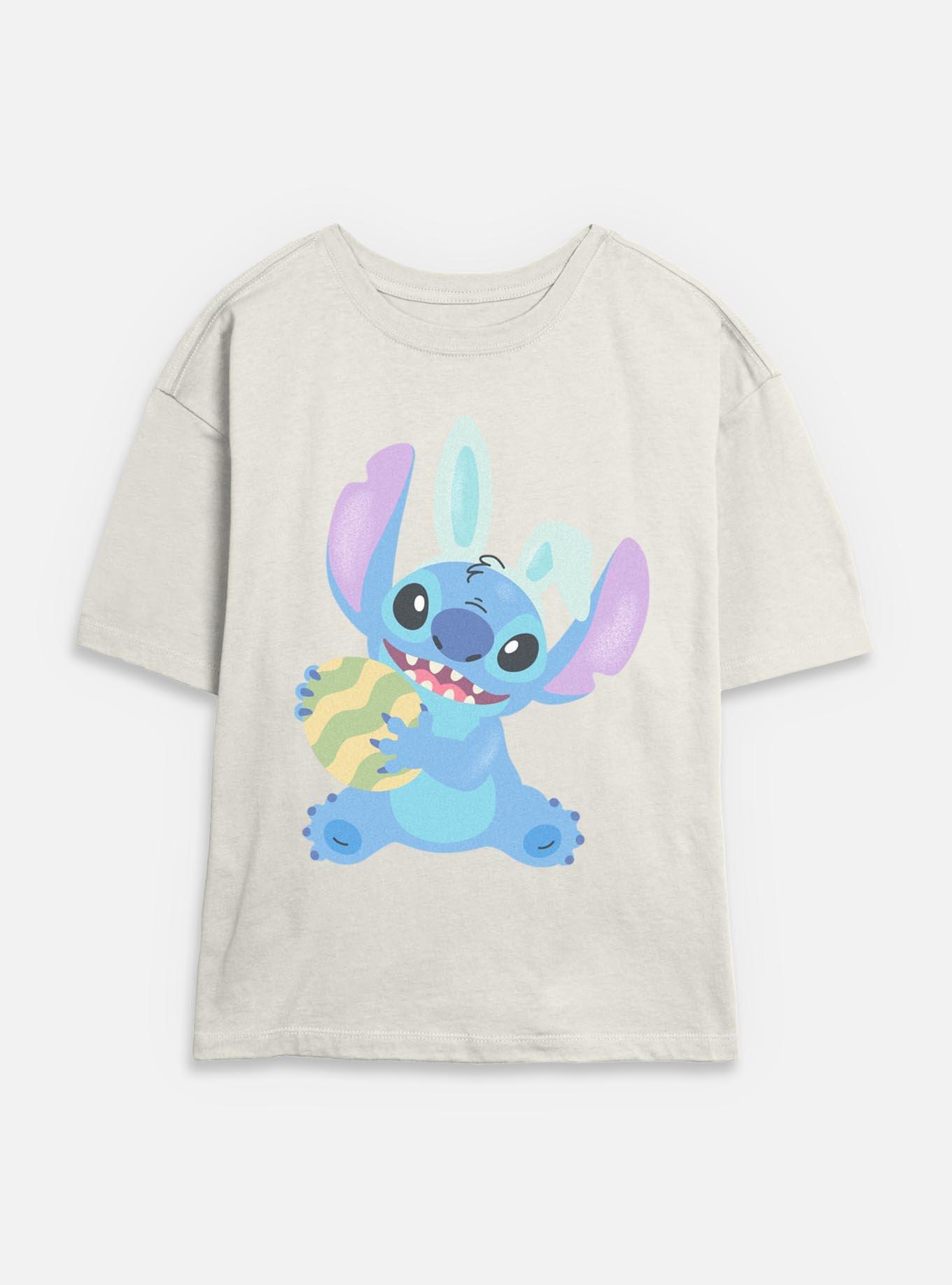 Disney Lilo & Stitch Easter Egg Stitch Womens Skimmer T-Shirt, EGRET, hi-res