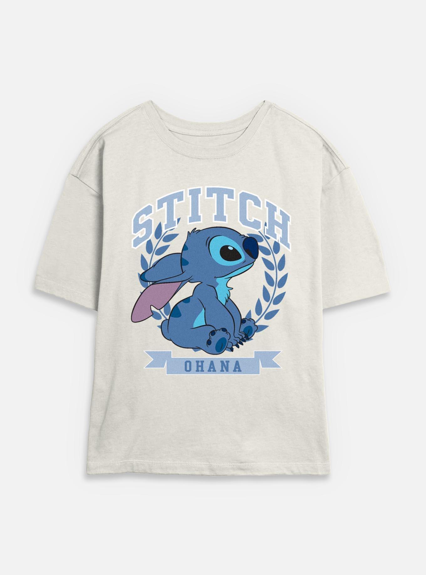Disney Lilo & Stitch Athletic Stitch Womens Skimmer T-Shirt, EGRET, hi-res