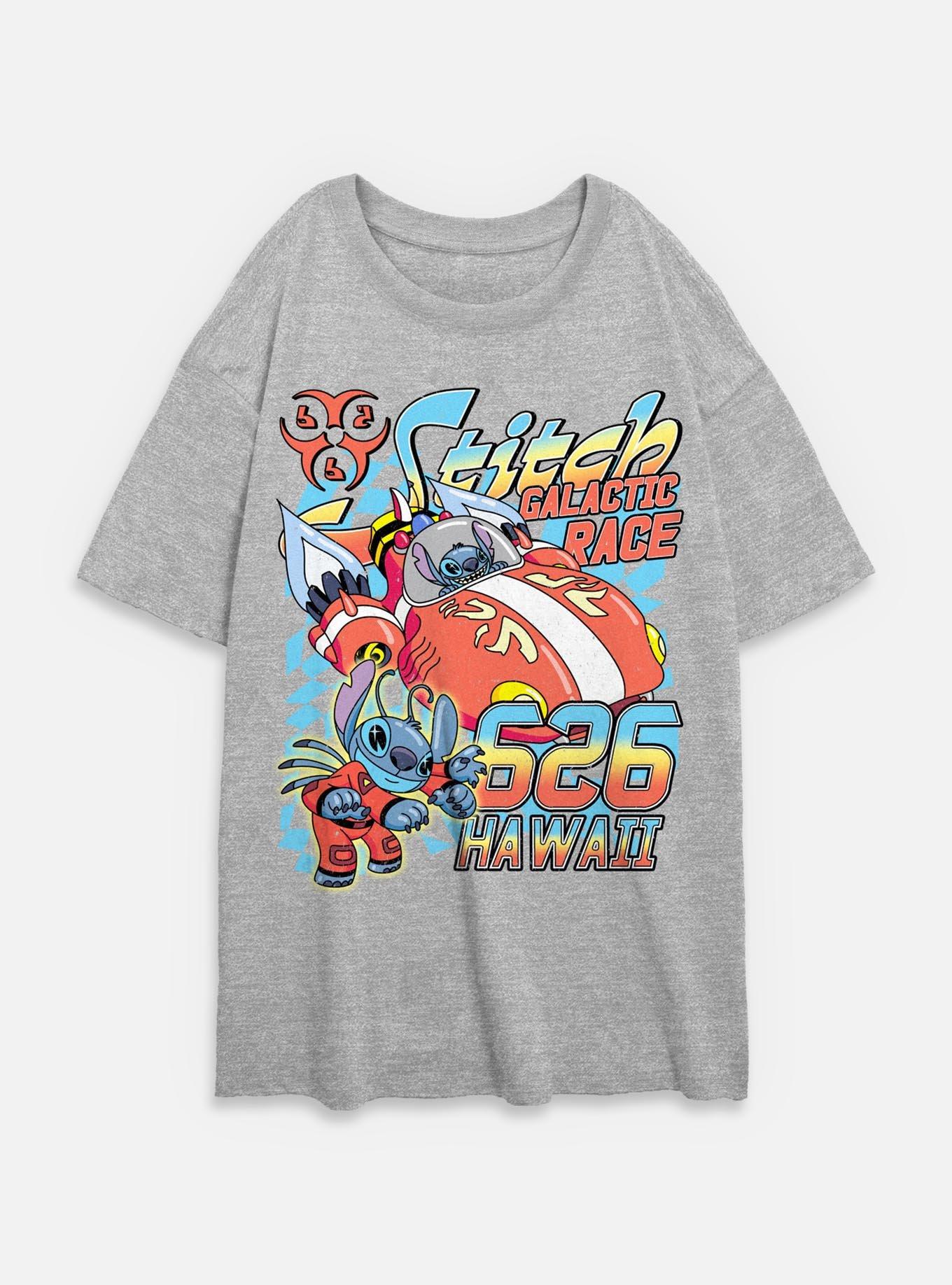 Disney Lilo & Stitch Galactic Race Womens Oversized T-Shirt, ATH HTR, hi-res