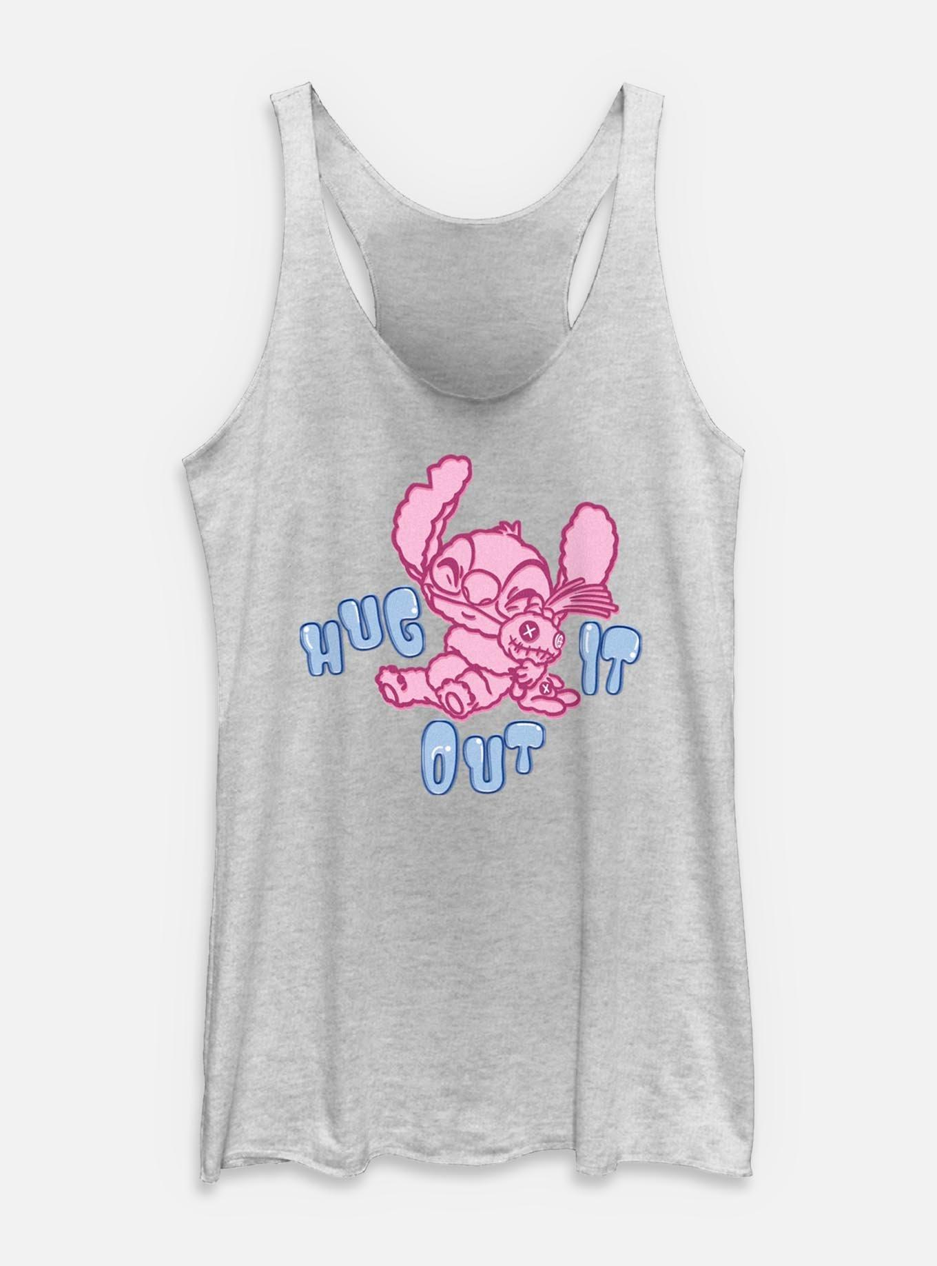 Disney Lilo & Stitch Hug It Out Womens Tank Top, WHITE HTR, hi-res