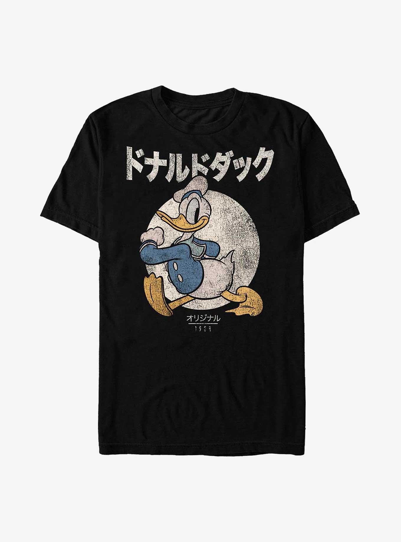 Disney Donald Duck Kanji Duck Again T-Shirt, BLACK, hi-res