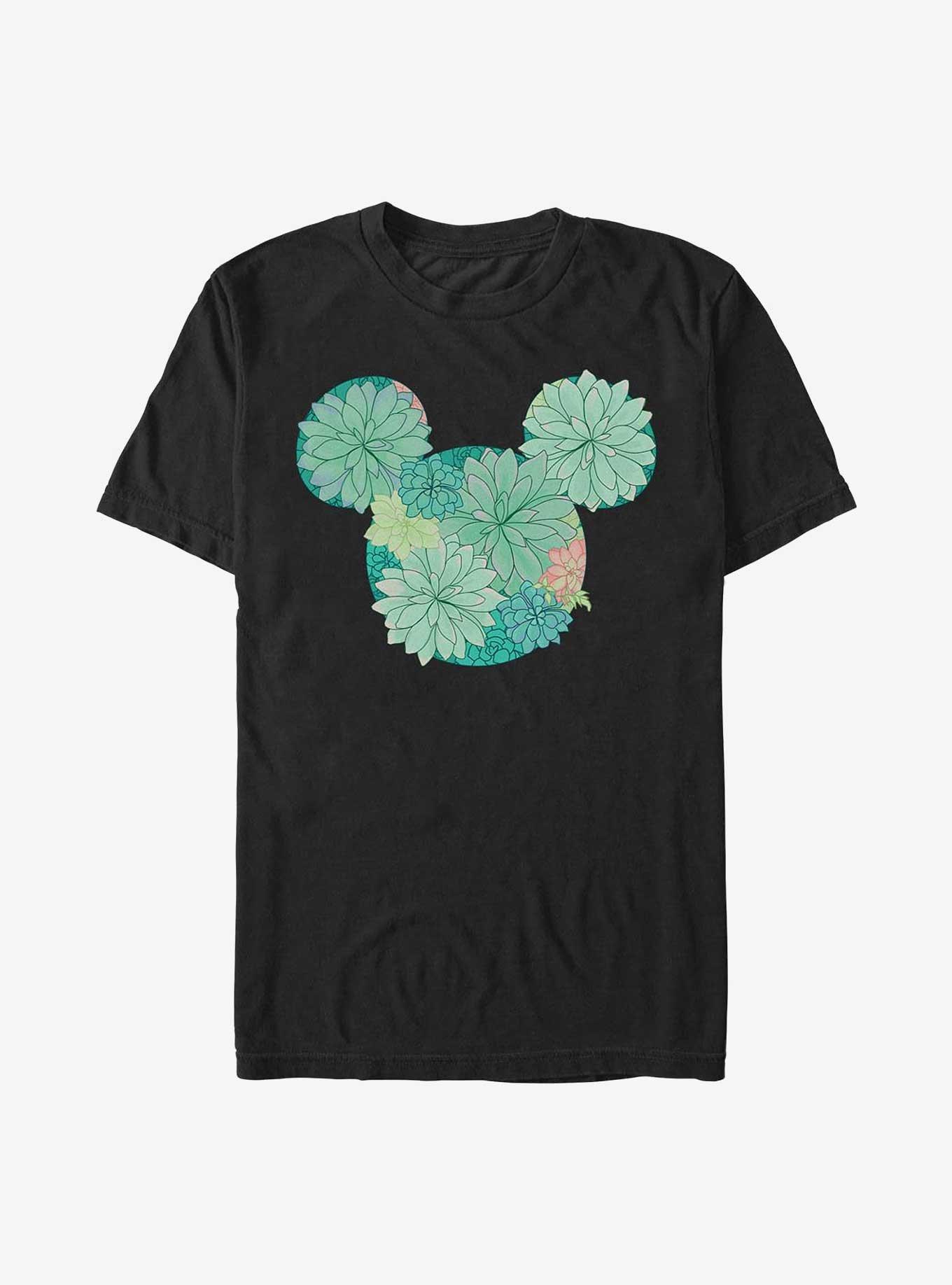 Disney Mickey Mouse Succulents Ears T-Shirt, BLACK, hi-res