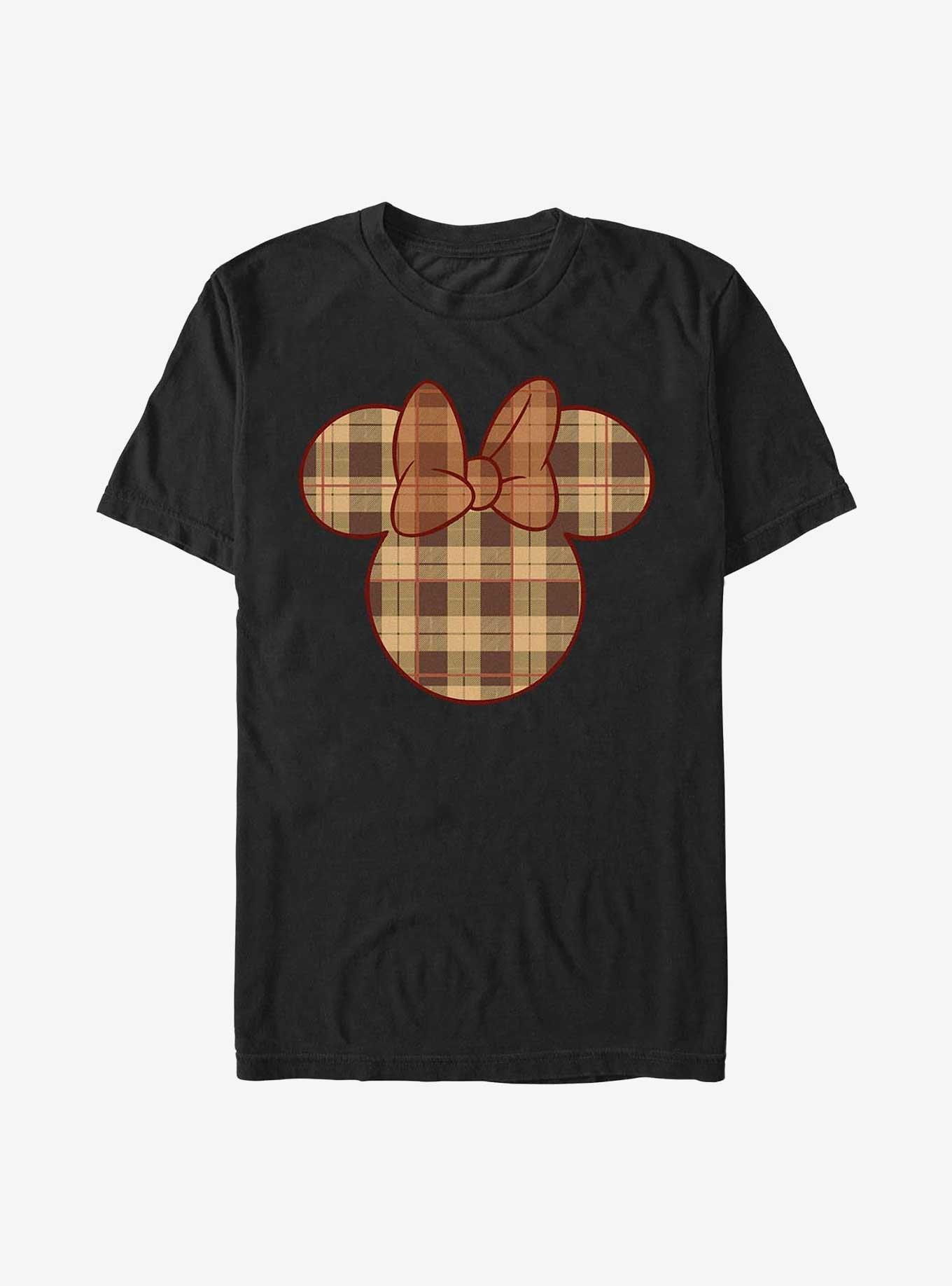 Disney Minnie Mouse Fall Plaid Minnie Ears T-Shirt, , hi-res