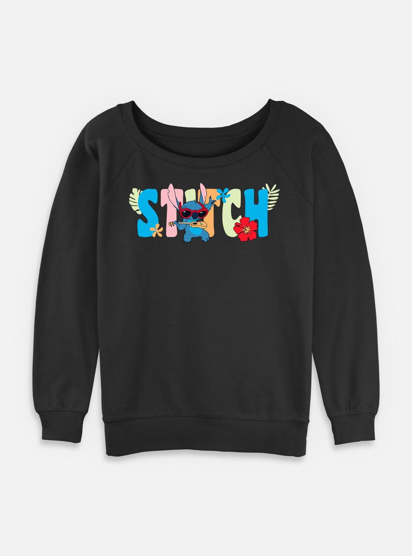 Disney Lilo & Stitch Tropic Shades Name Womens Slouchy Sweatshirt,New Products : American Fashion Style Bags On Sale