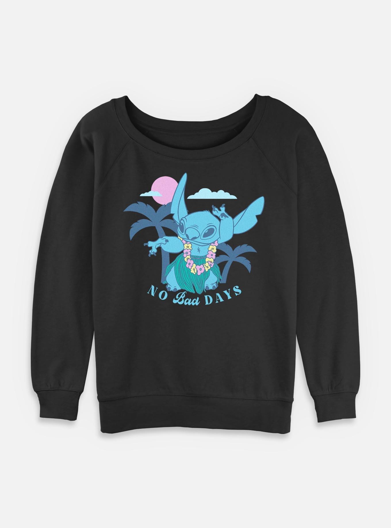 Disney Lilo & Stitch Tropical No Bad Days Womens Slouchy Sweatshirt,New Products : American Fashion Style Bags On Sale