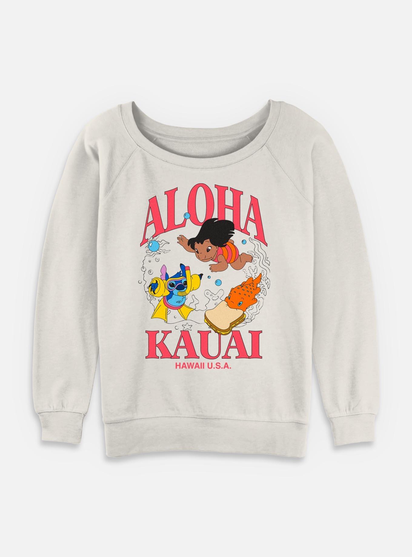 Disney Lilo & Stitch Aloha Kauai Womens Slouchy Sweatshirt, , hi-res