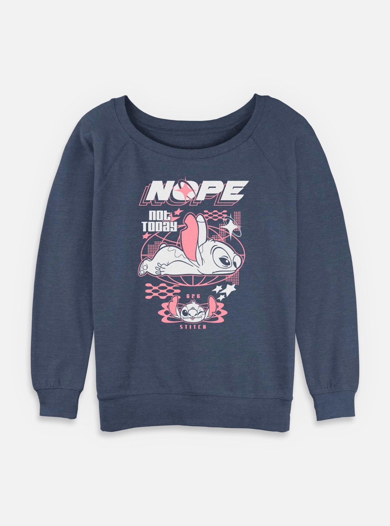 Disney Lilo & Stitch Nope Not Today 626 Womens Slouchy Sweatshirt,New Products : American Fashion Style Bags On Sale