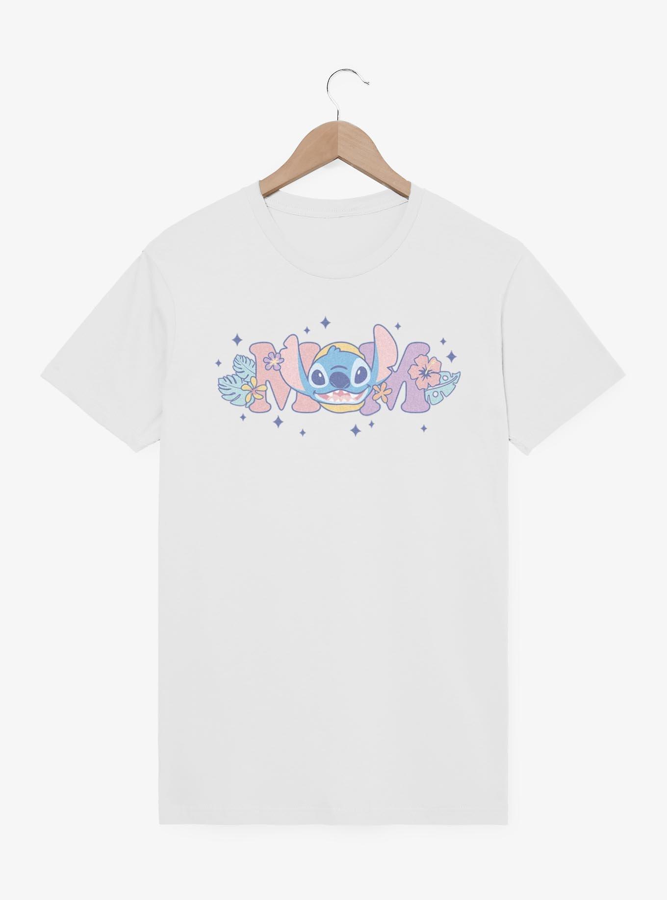 Disney Lilo & Stitch Mom Flowers T-Shirt,New Products : American Fashion Style Bags On Sale