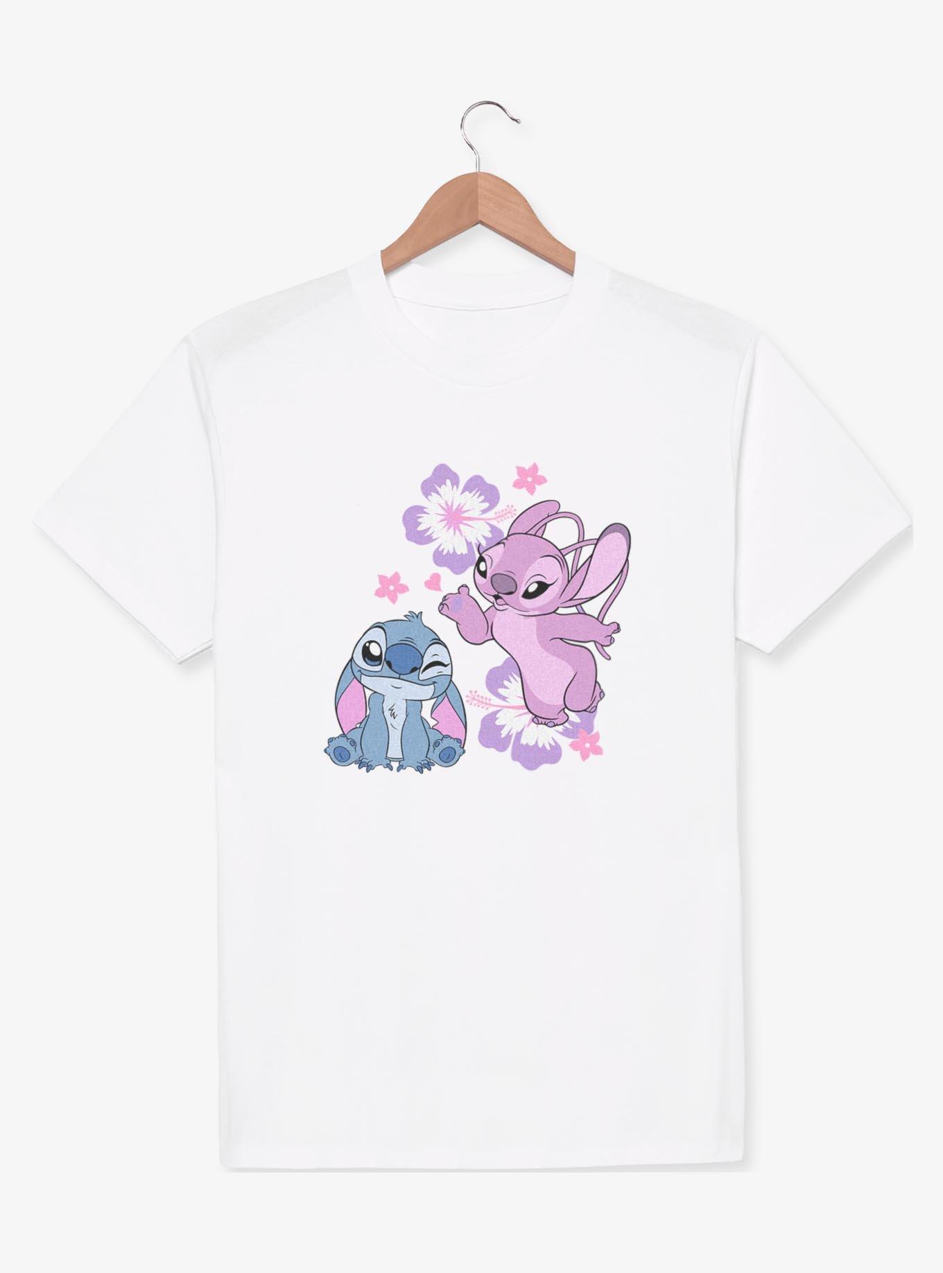 Disney Lilo & Stitch Angel Stitch Hibiscus T-Shirt,New Products : American Fashion Style Bags On Sale