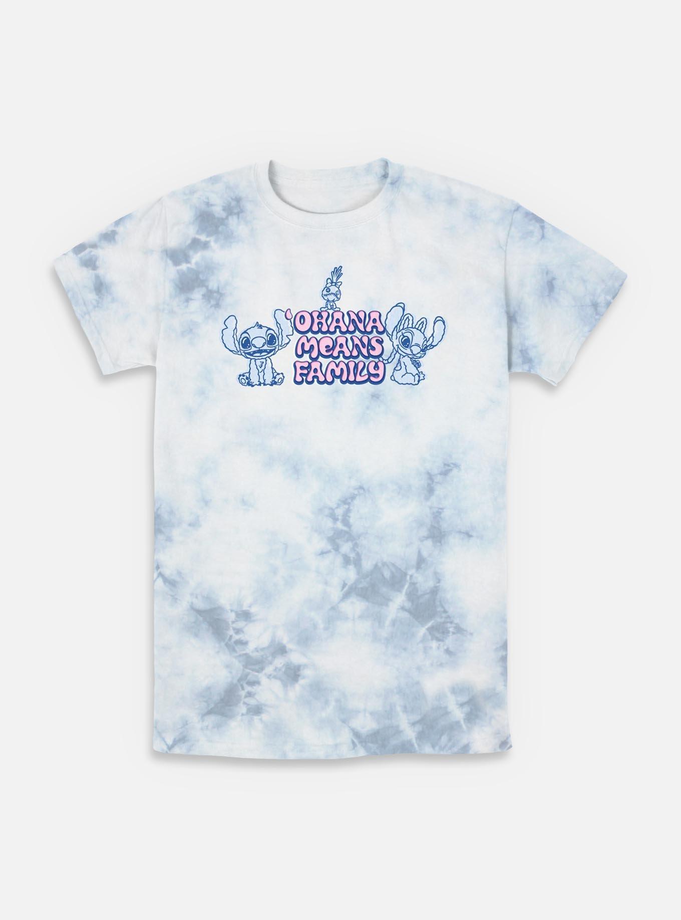 Disney Lilo & Stitch Ohana Means Family Tie-Dye T-Shirt, WHITEBLUE, hi-res