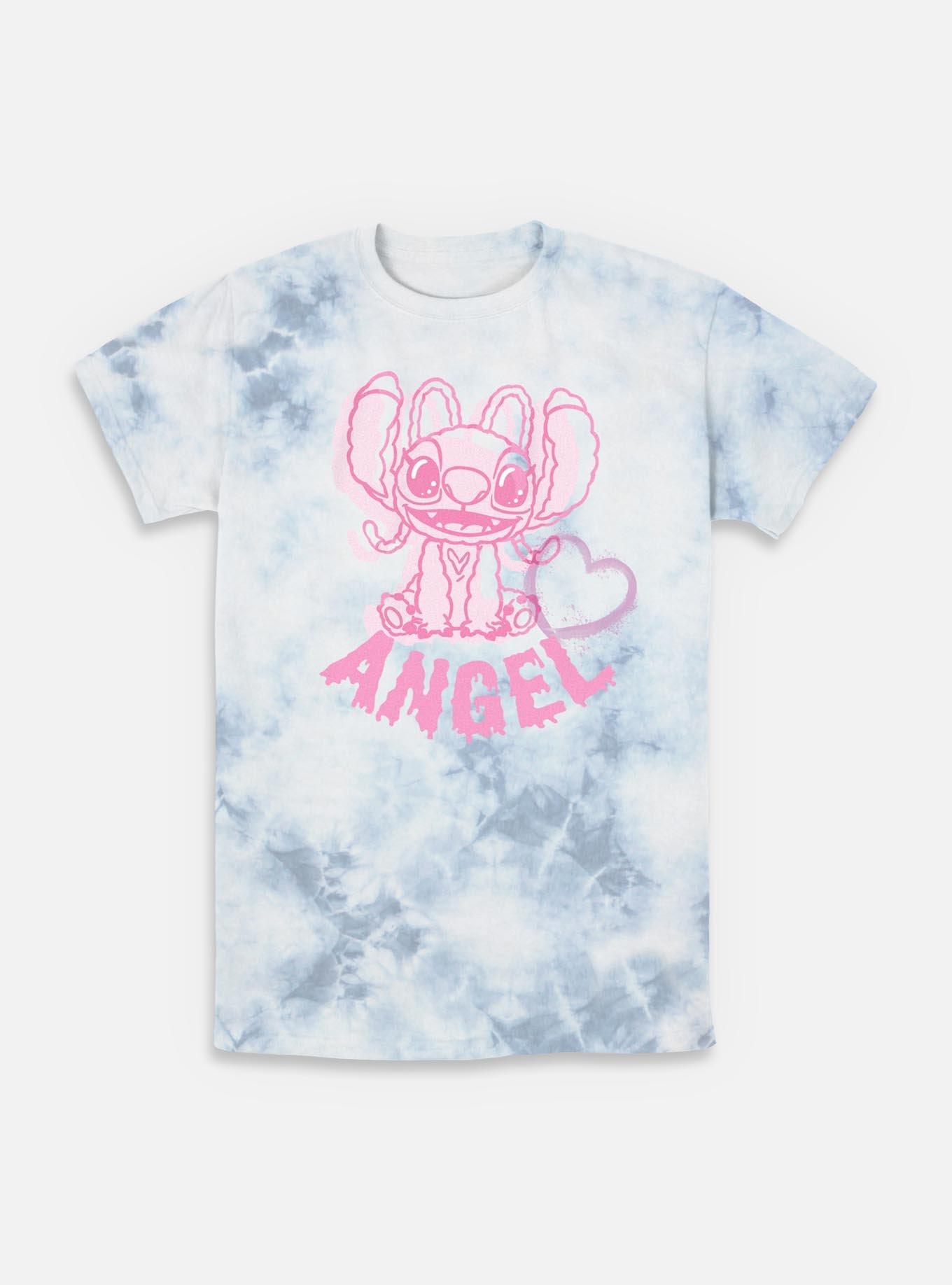 Disney Lilo & Stitch Angel Heart Tie-Dye T-Shirt,New Products : American Fashion Style Bags On Sale