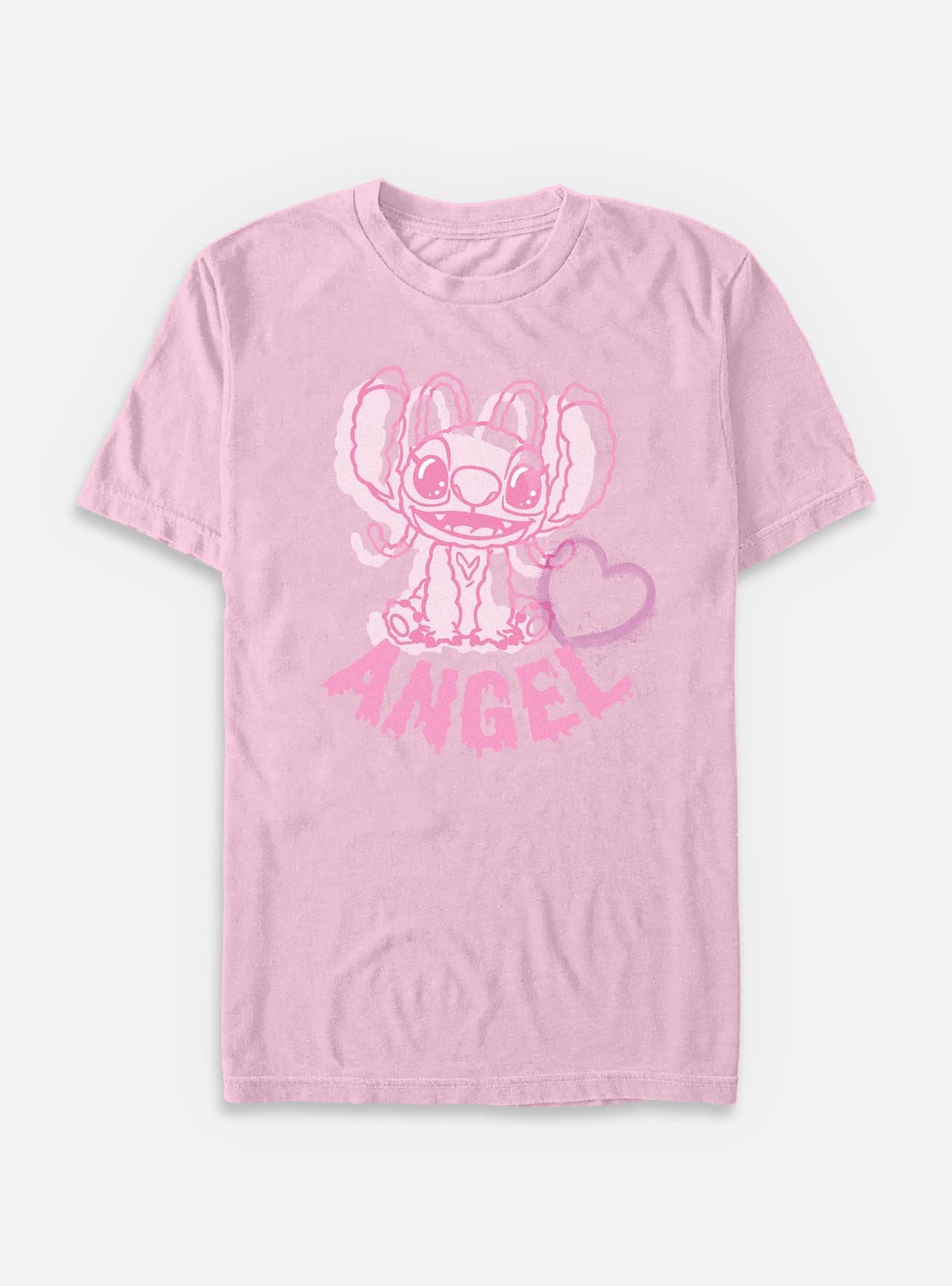 Disney Lilo & Stitch Angel Heart Garment Dye T-Shirt,New Products : American Fashion Style Bags On Sale