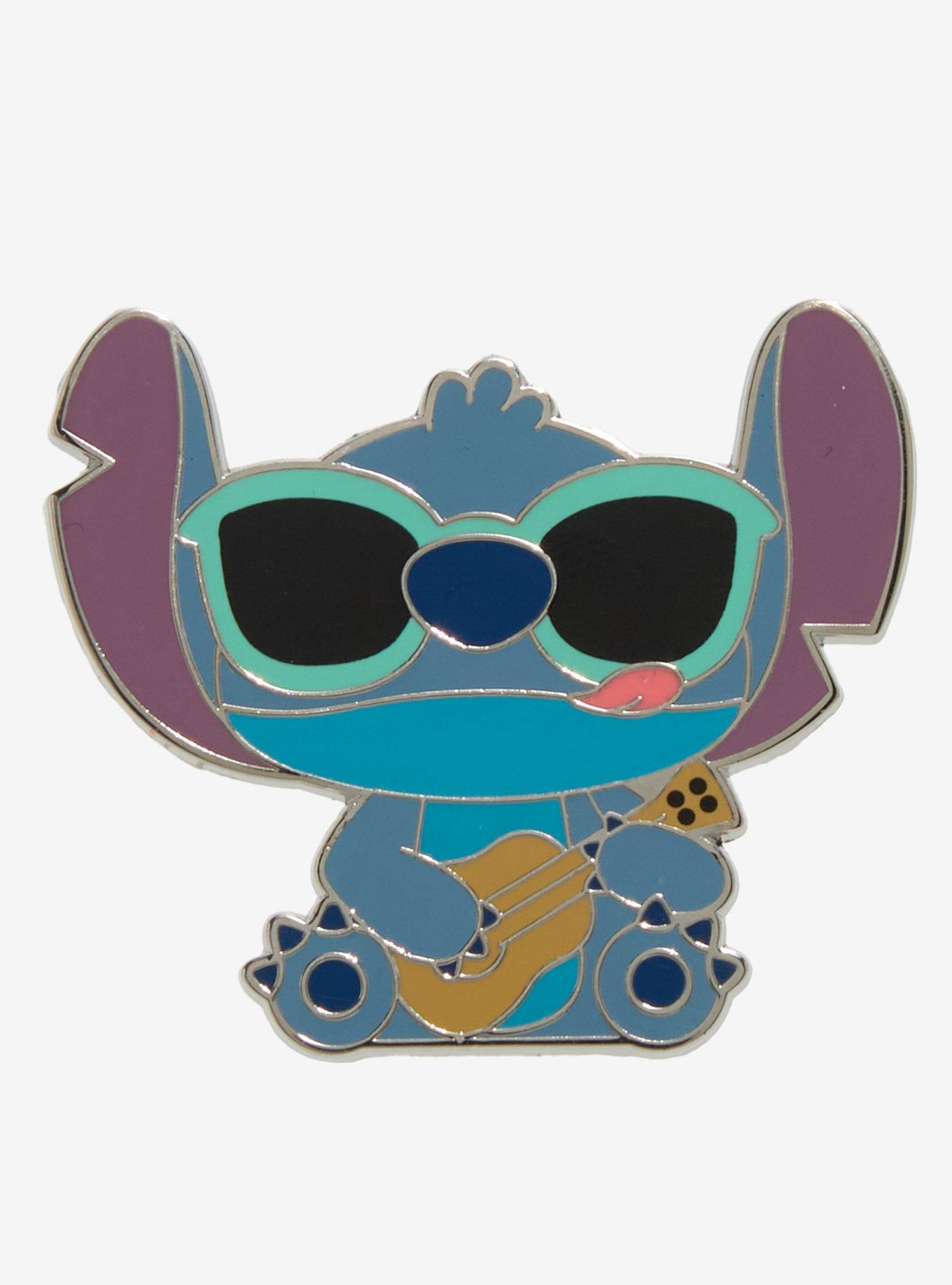 Disney Stitch Chibi Ukulele Enamel Pin, , hi-res