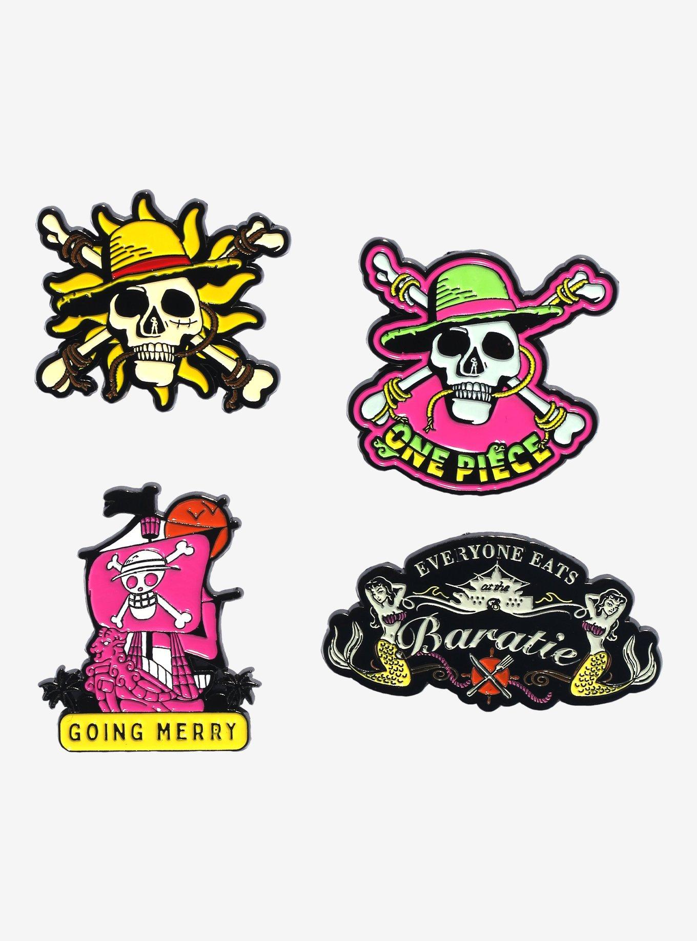 One Piece Jolly Roger & Icons Enamel Pin Set, , hi-res