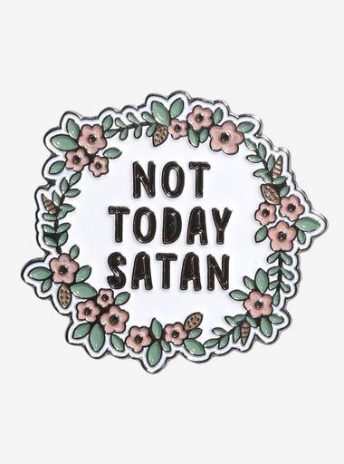 not today satan card sleeves Risograph Art Print (11" x 17") with the right amount of stretch Not Today Satan Greeting Card