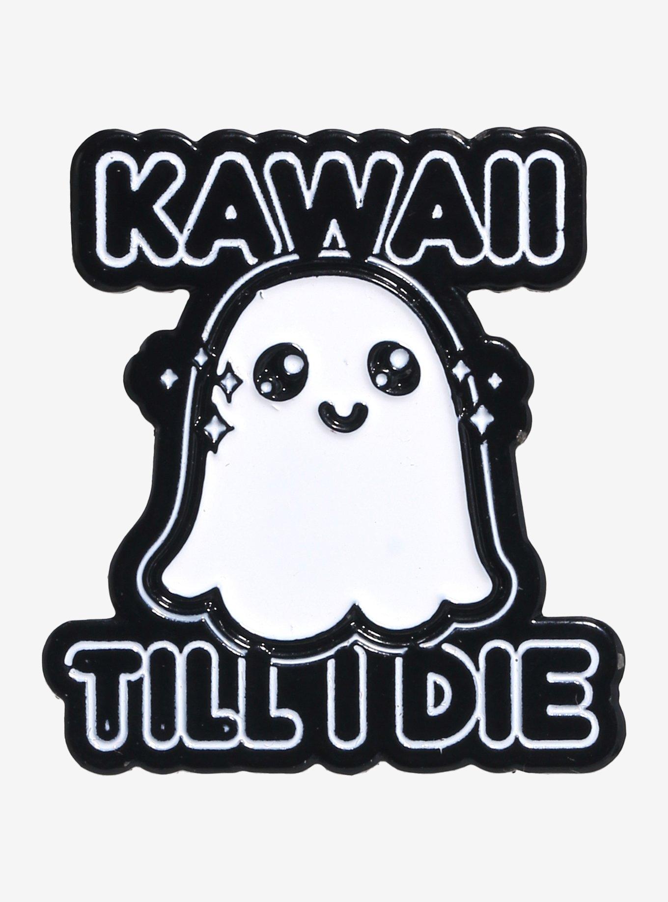 Ghost Kawaii Till I Die Enamel Pin, , hi-res