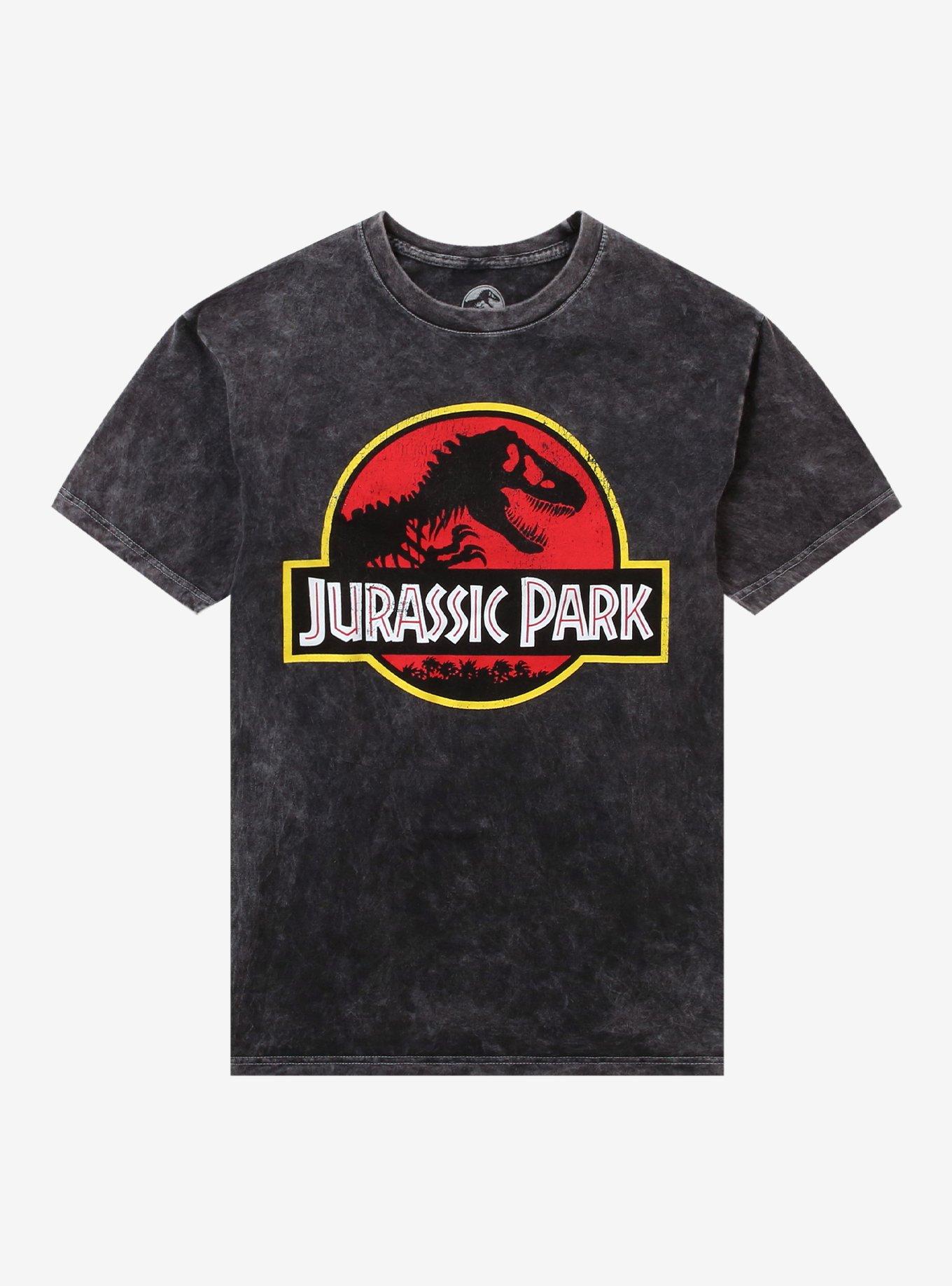 Jurassic Park Logo Mineral Wash T-Shirt, , hi-res