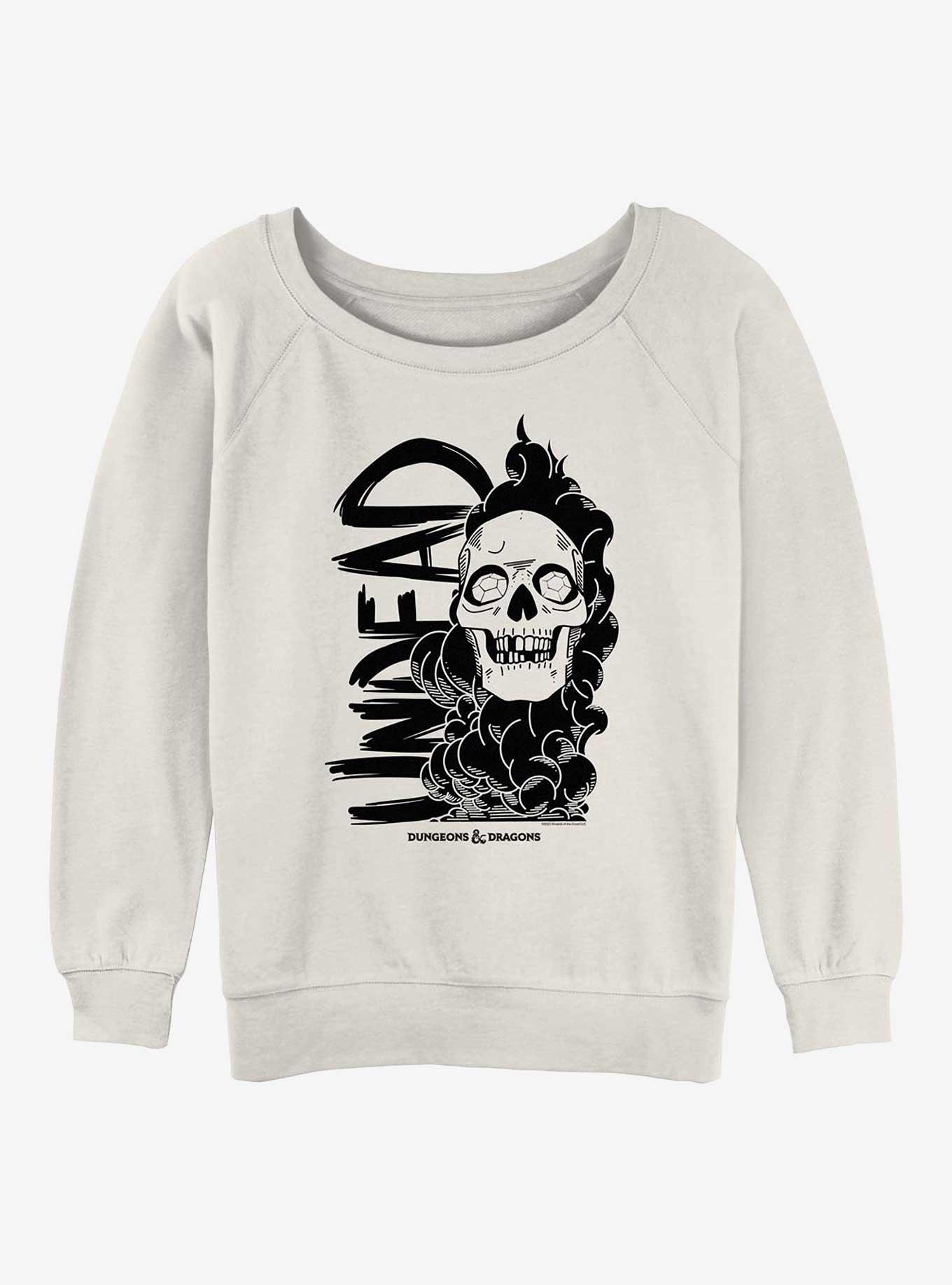 Dungeons & Dragons Undead Skull Girls Slouchy Sweatshirt