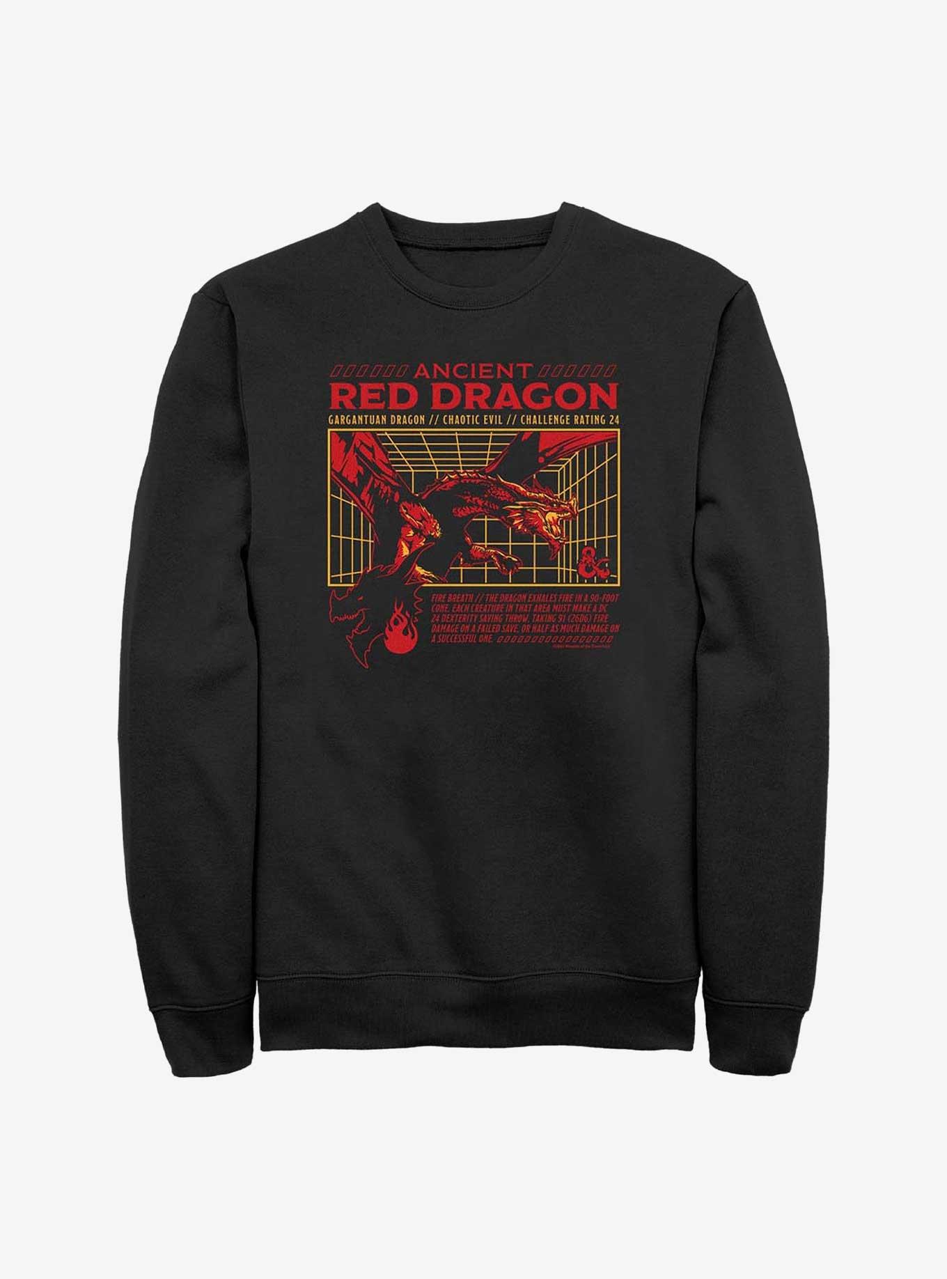 Dungeons & Dragons Red Dragon Stats Sweatshirt, , hi-res