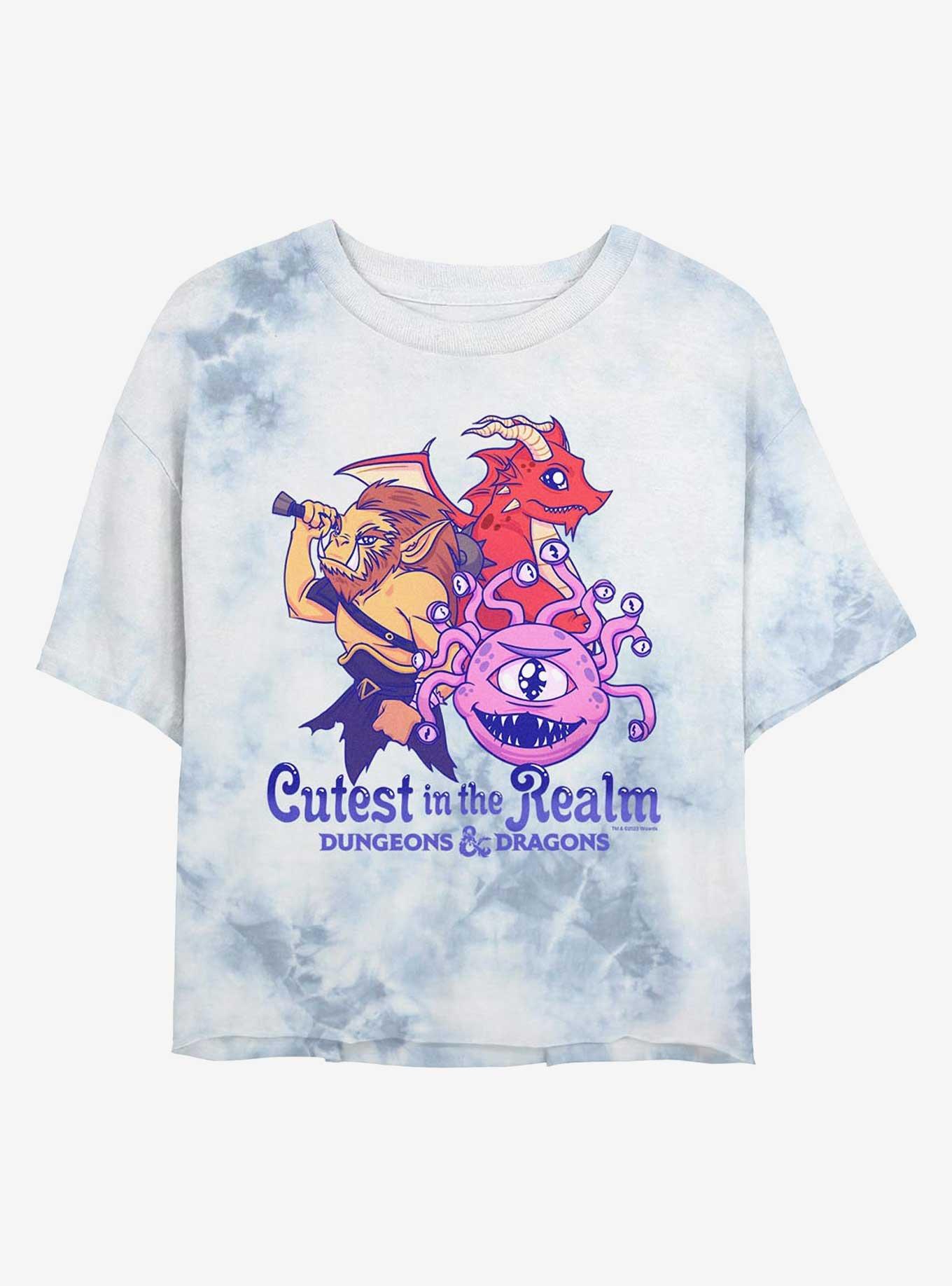 Dungeons & Dragons Monsters Cutest In The Realm Girls Tie-Dye Crop T-Shirt, , hi-res