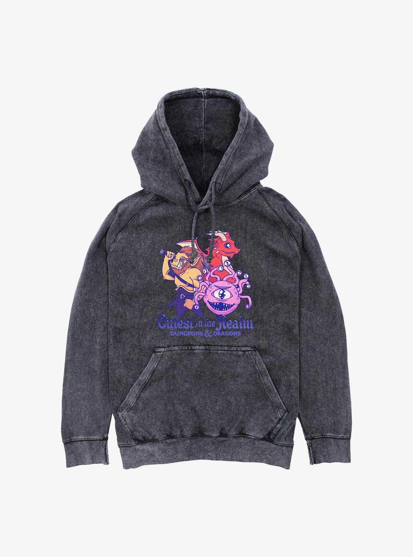 Dungeons & Dragons Monsters Cutest In The Realm Mineral Wash Hoodie, BLACK, hi-res