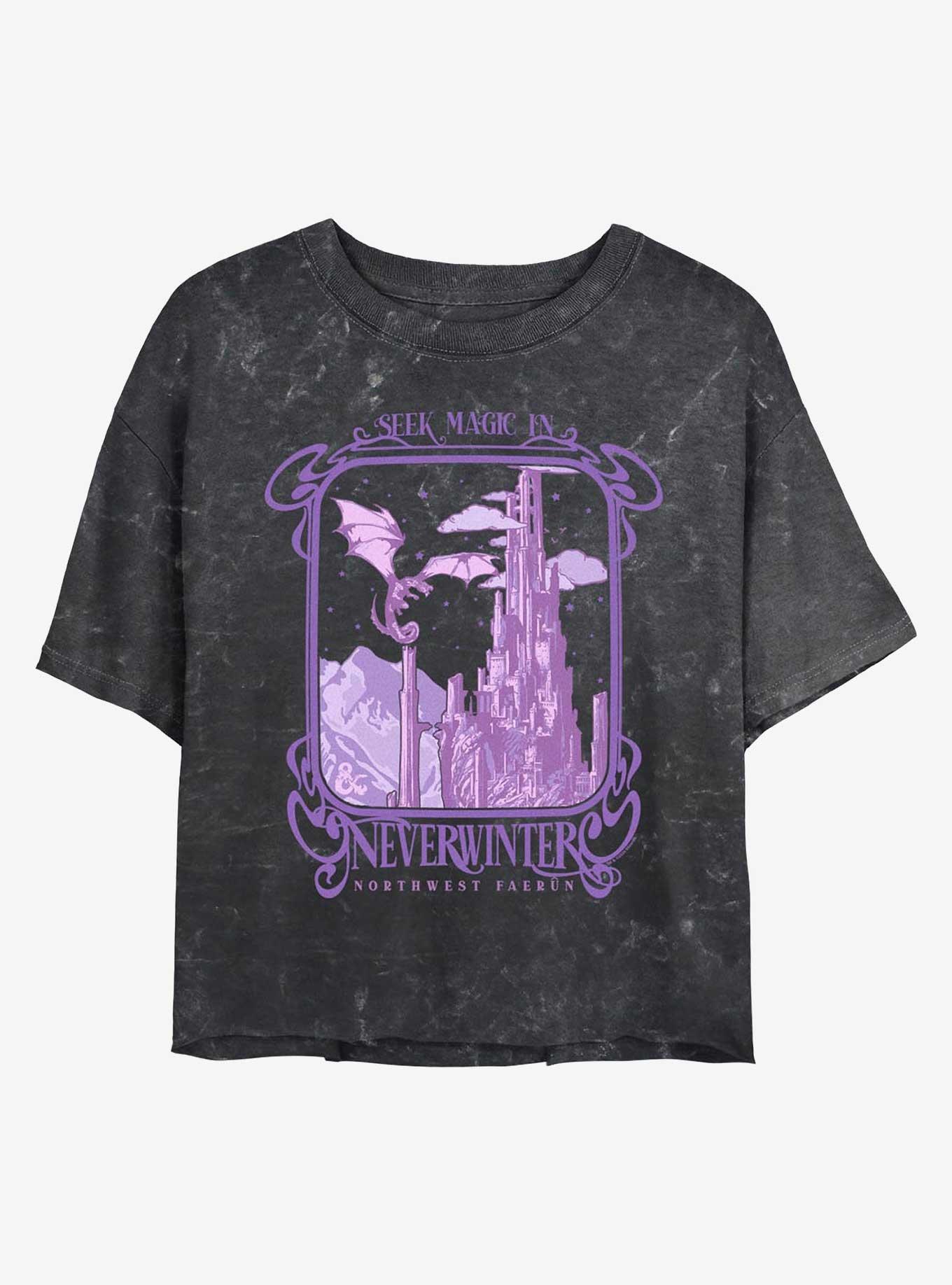 Dungeons & Dragons Seek Magic In Neverwinter Girls Mineral Wash Crop T-Shirt, , hi-res
