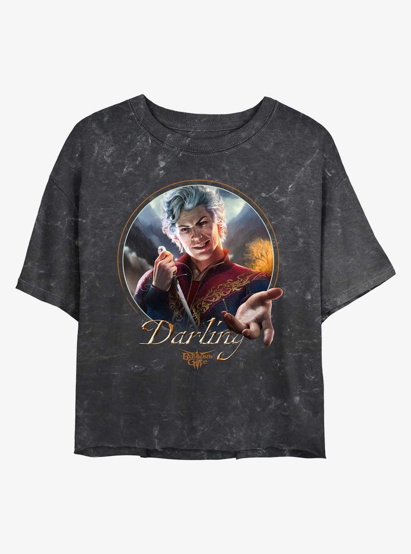 Dungeons & Dragons Baldur's Gate Astarion Darling Girls Mineral Wash Crop T-Shirt, , hi-res