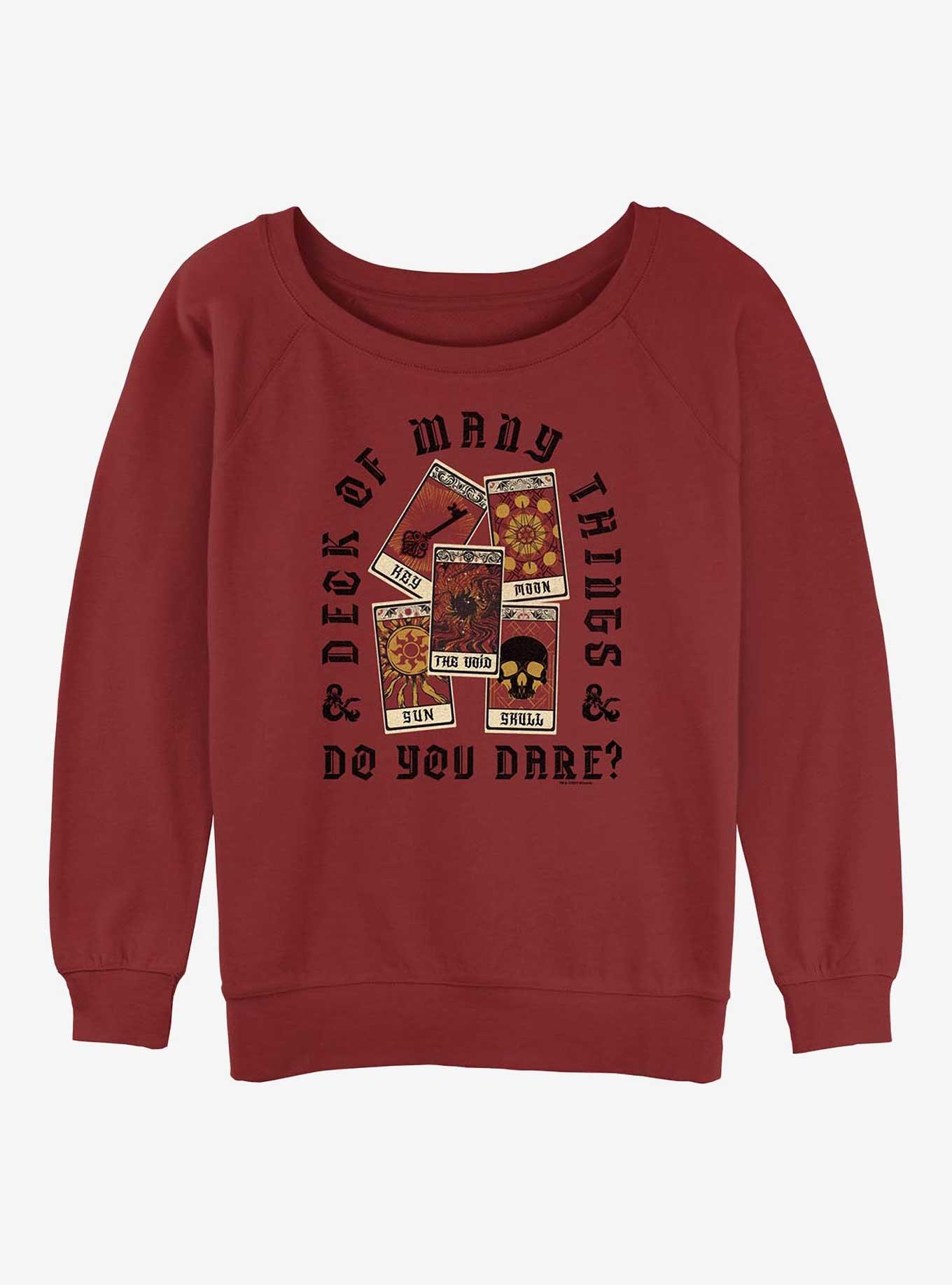 Dungeons & Dragons Deck Of Many Things Girls Slouchy Sweatshirt, , hi-res