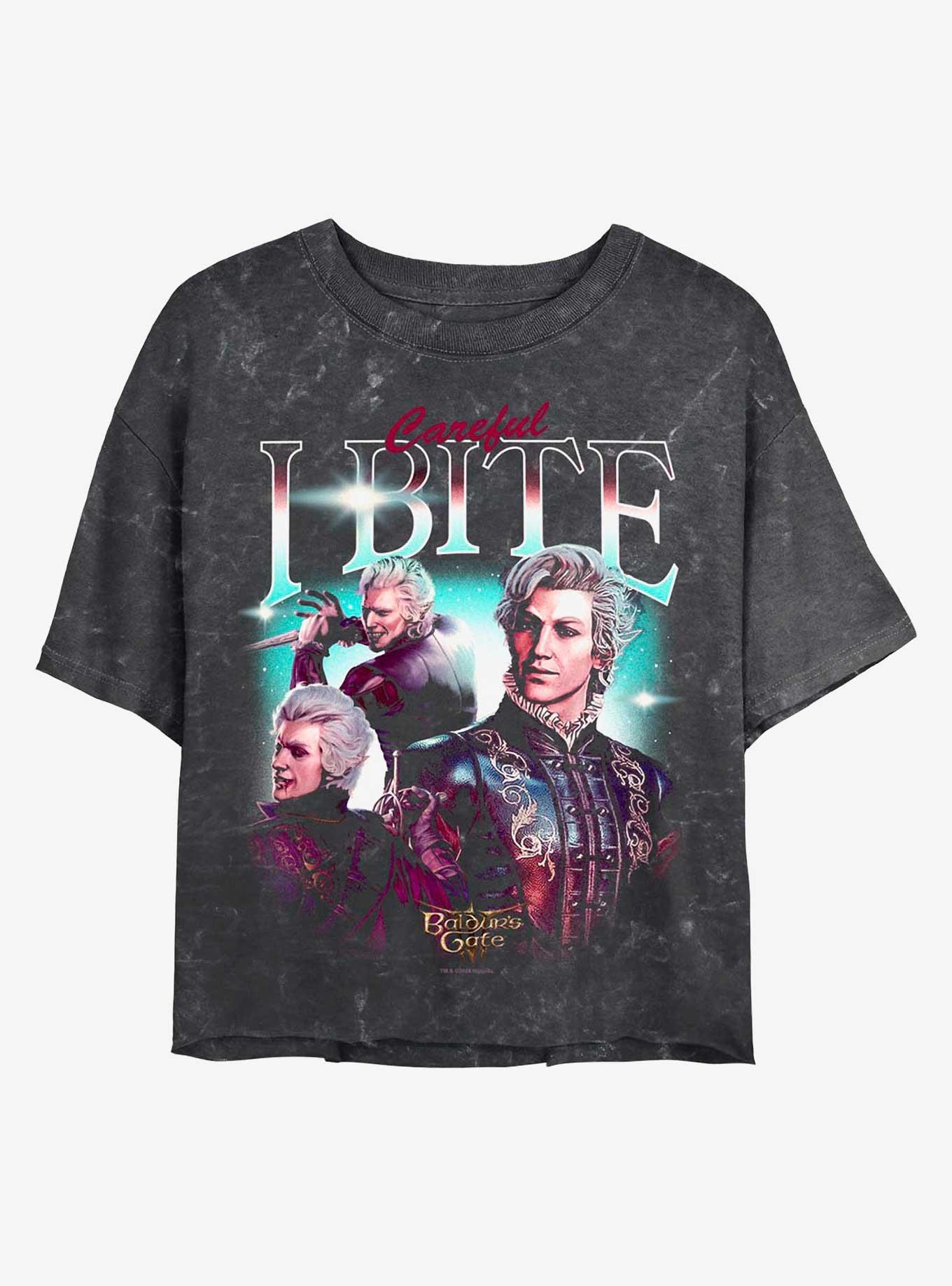 Dungeons & Dragons Baldur's Gate Astarion Montage Girls Mineral Wash Crop T-Shirt, , hi-res