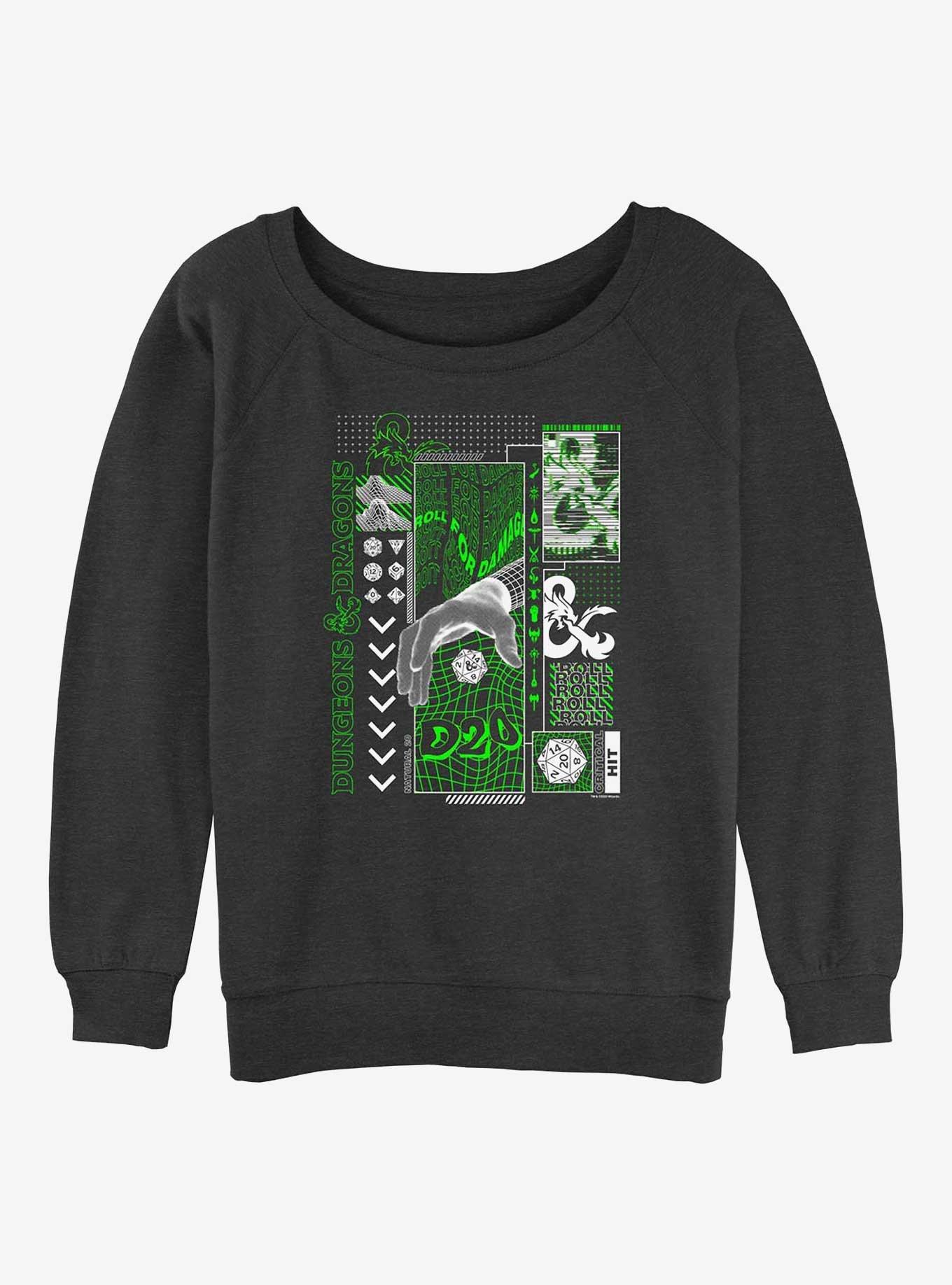 Dungeons & Dragons Roll The Dice Girls Slouchy Sweatshirt, , hi-res