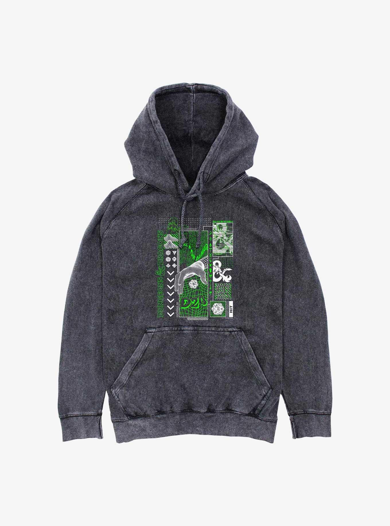 Dungeons & Dragons Roll The Dice Mineral Wash Hoodie, , hi-res