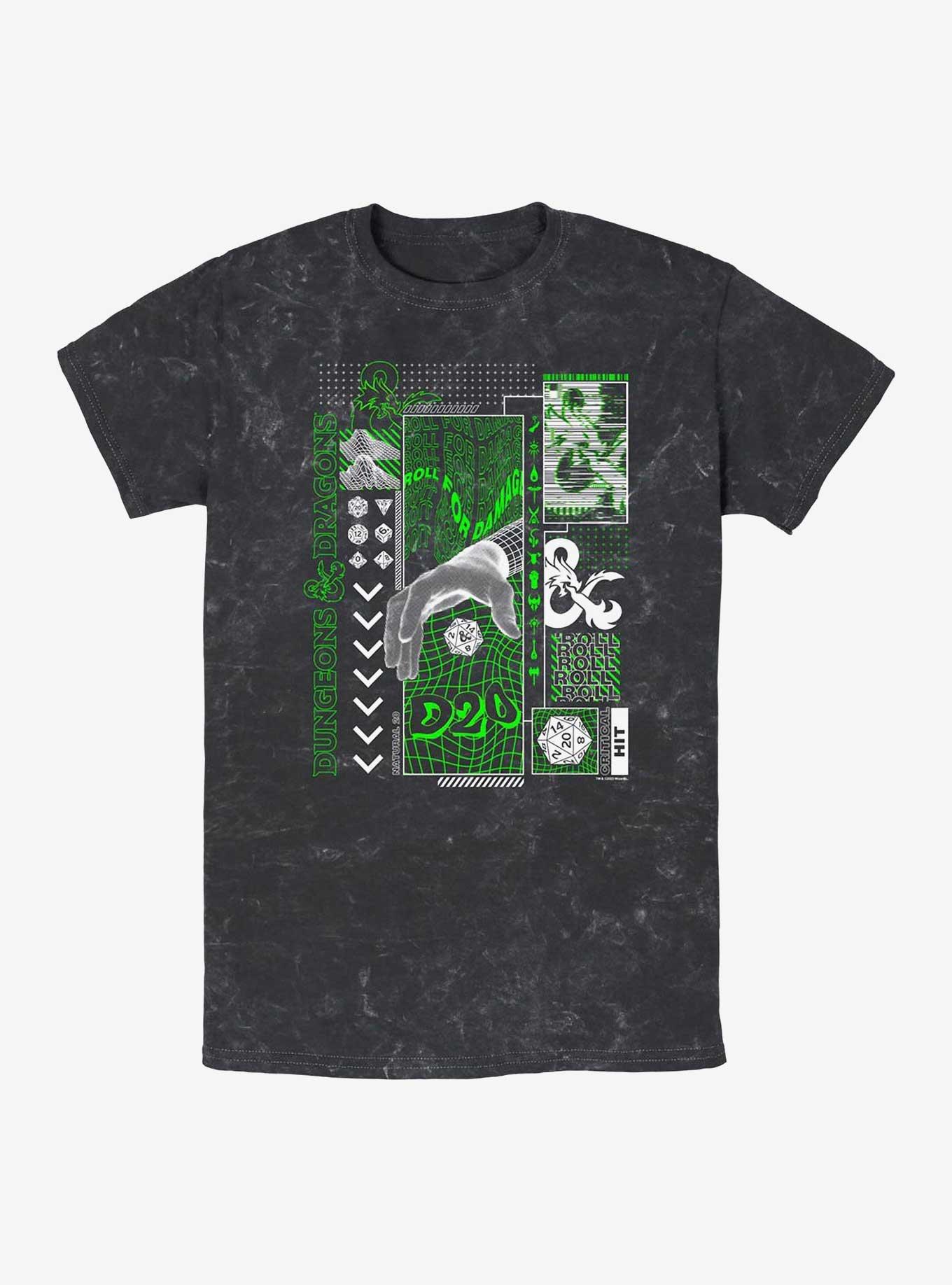 Dungeons & Dragons Roll The Dice Mineral Wash T-Shirt