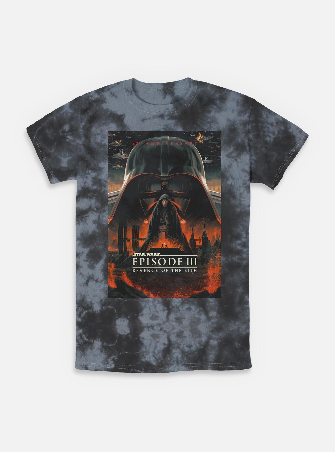 Star Wars Episode III: Revenge Of The Sith 20th Anniversary Poster Tie-Dye T-Shirt,Specials : American Fashion Style Bags On Sale