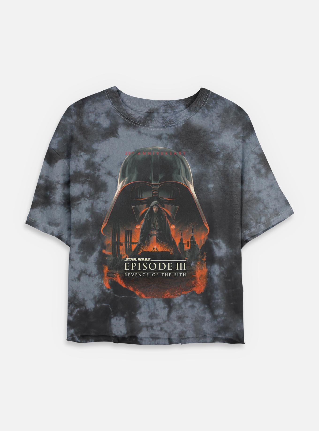 Star Wars Episode III: Revenge Of The Sith 20th Anniversary Poster Tie Dye Crop Womens T-Shirt, , hi-res