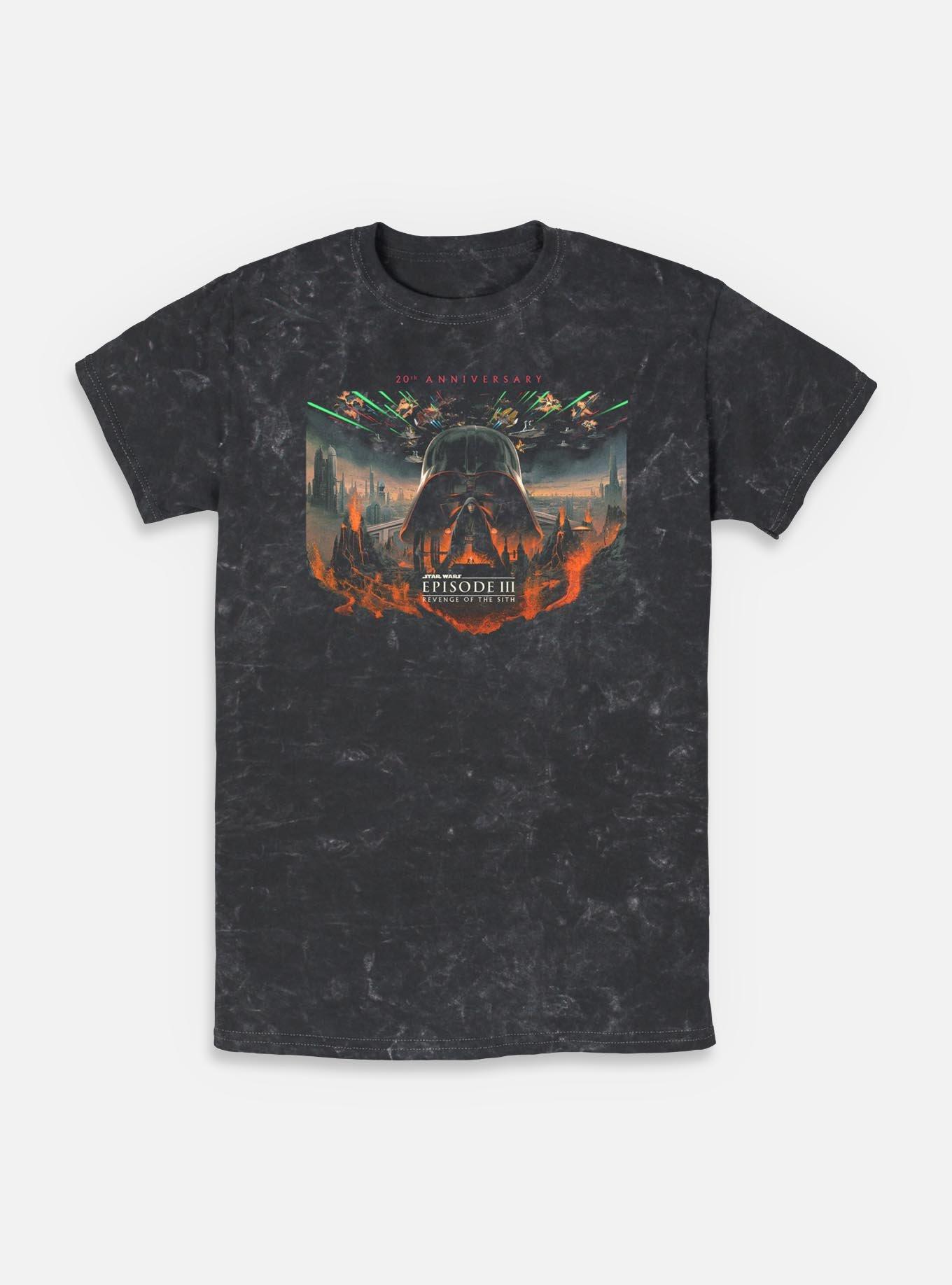 Star Wars Episode III: Revenge Of The Sith 20th Anniversary Scenic Poster Mineral Wash T-Shirt,New Products : American Fashion Style Bags On Sale