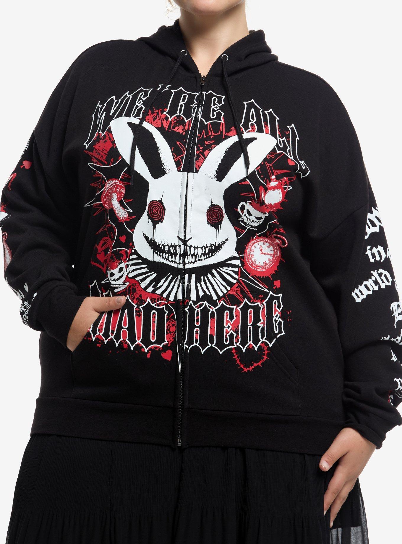 Mad Tea Party White Rabbit Girls Hoodie Plus Size, , hi-res