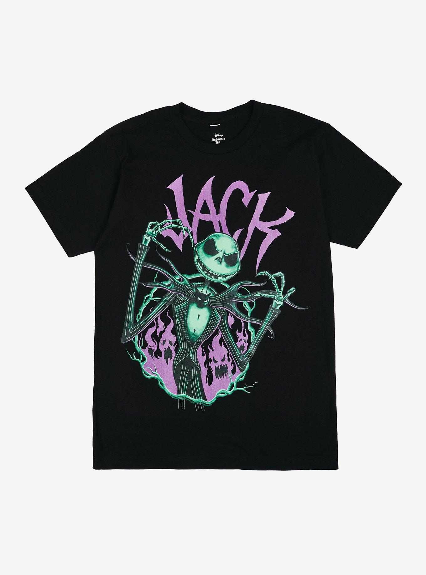 The Nightmare Before Christmas Jack Skellington Flames Girls T-Shirt, , hi-res