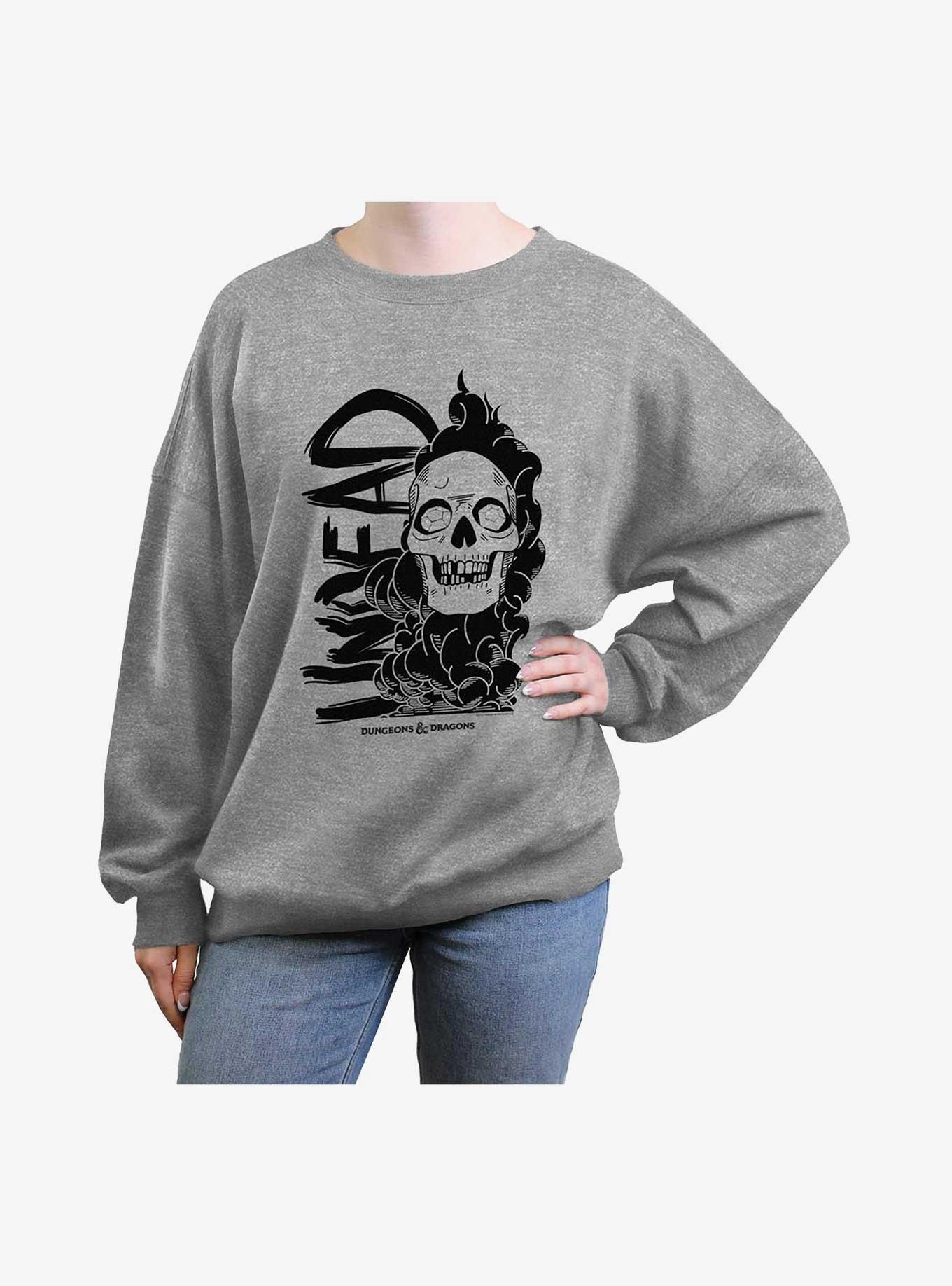 Dungeons & Dragons Undead Skull Girls Oversized Sweatshirt