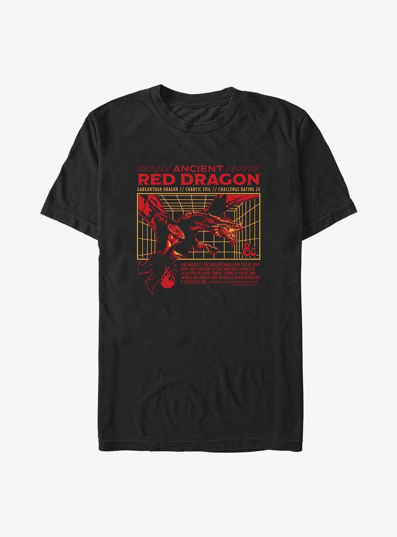 Dungeons & Dragons Red Dragon Stats T-Shirt, , hi-res
