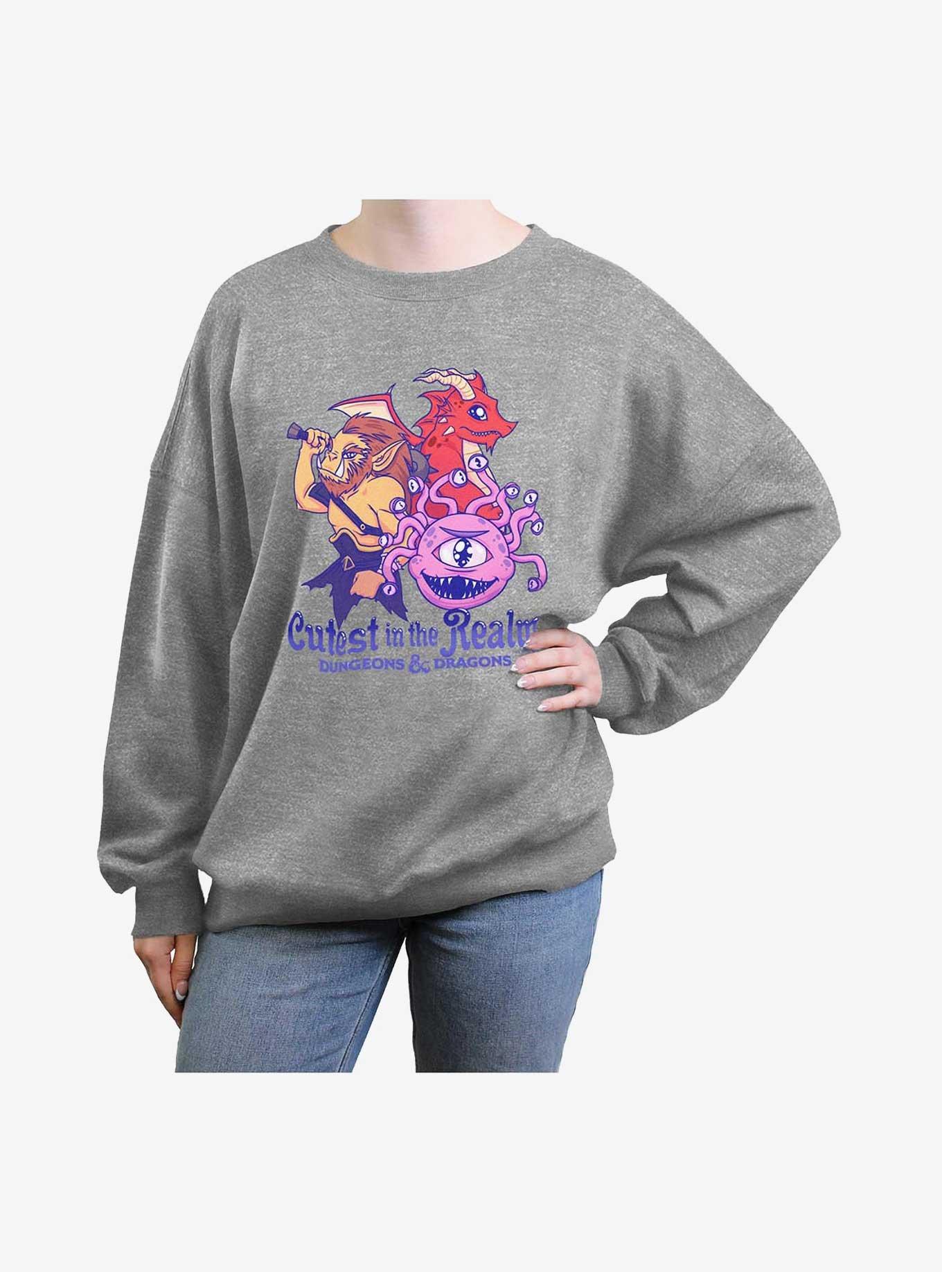 Dungeons & Dragons Monsters Cutest In The Realm Girls Oversized Sweatshirt