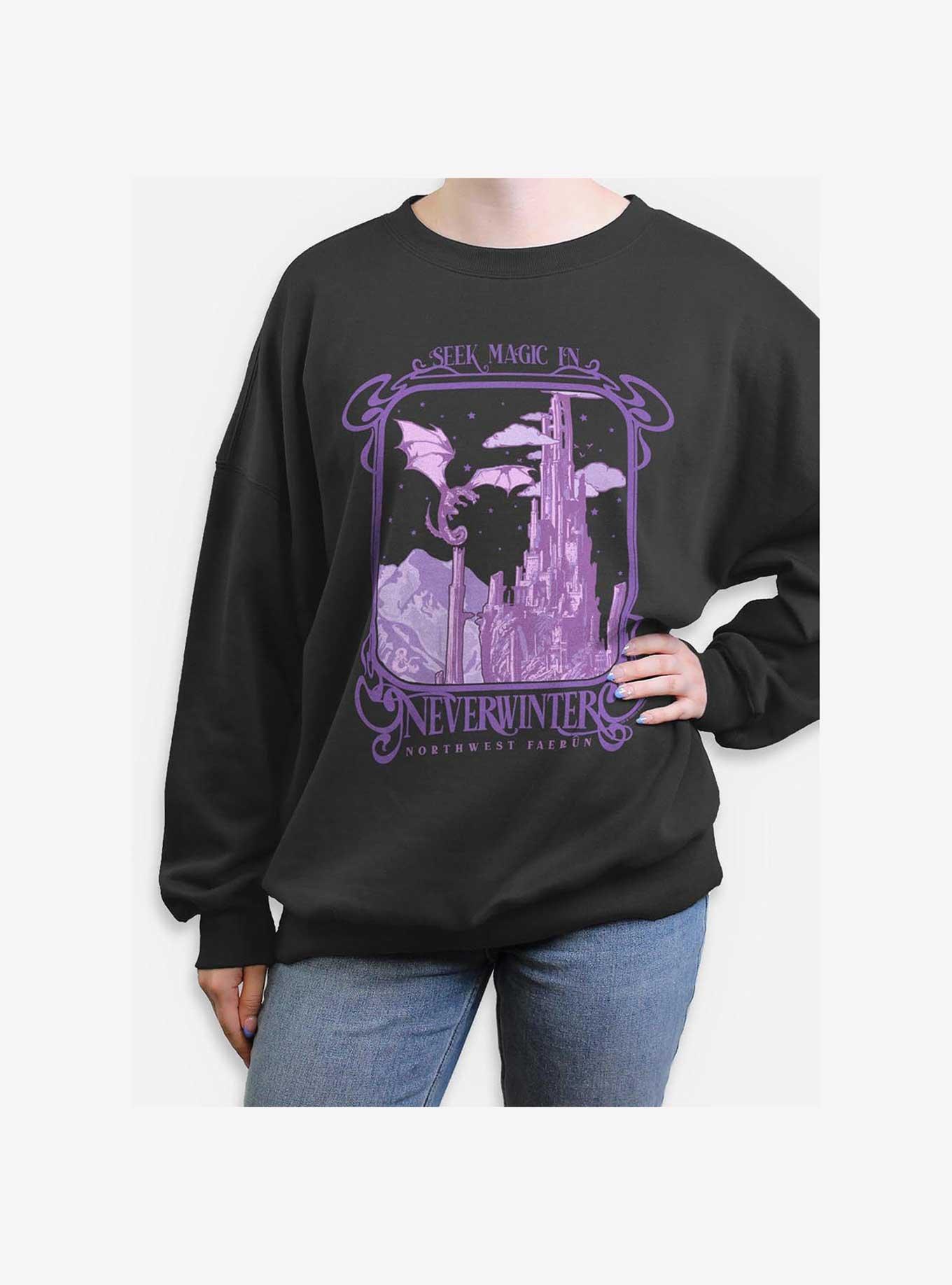 Dungeons & Dragons Seek Magic In Neverwinter Girls Oversized Sweatshirt