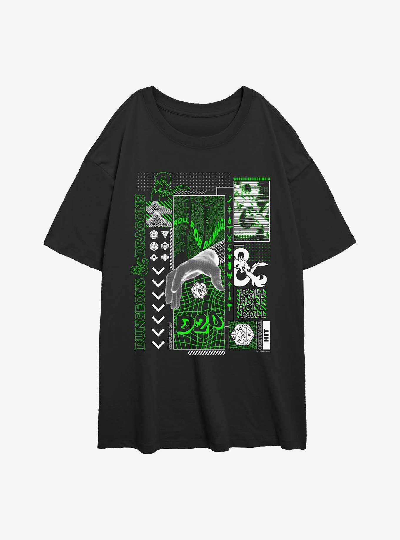 Dungeons & Dragons Roll The Dice Girls Oversized T-Shirt, , hi-res