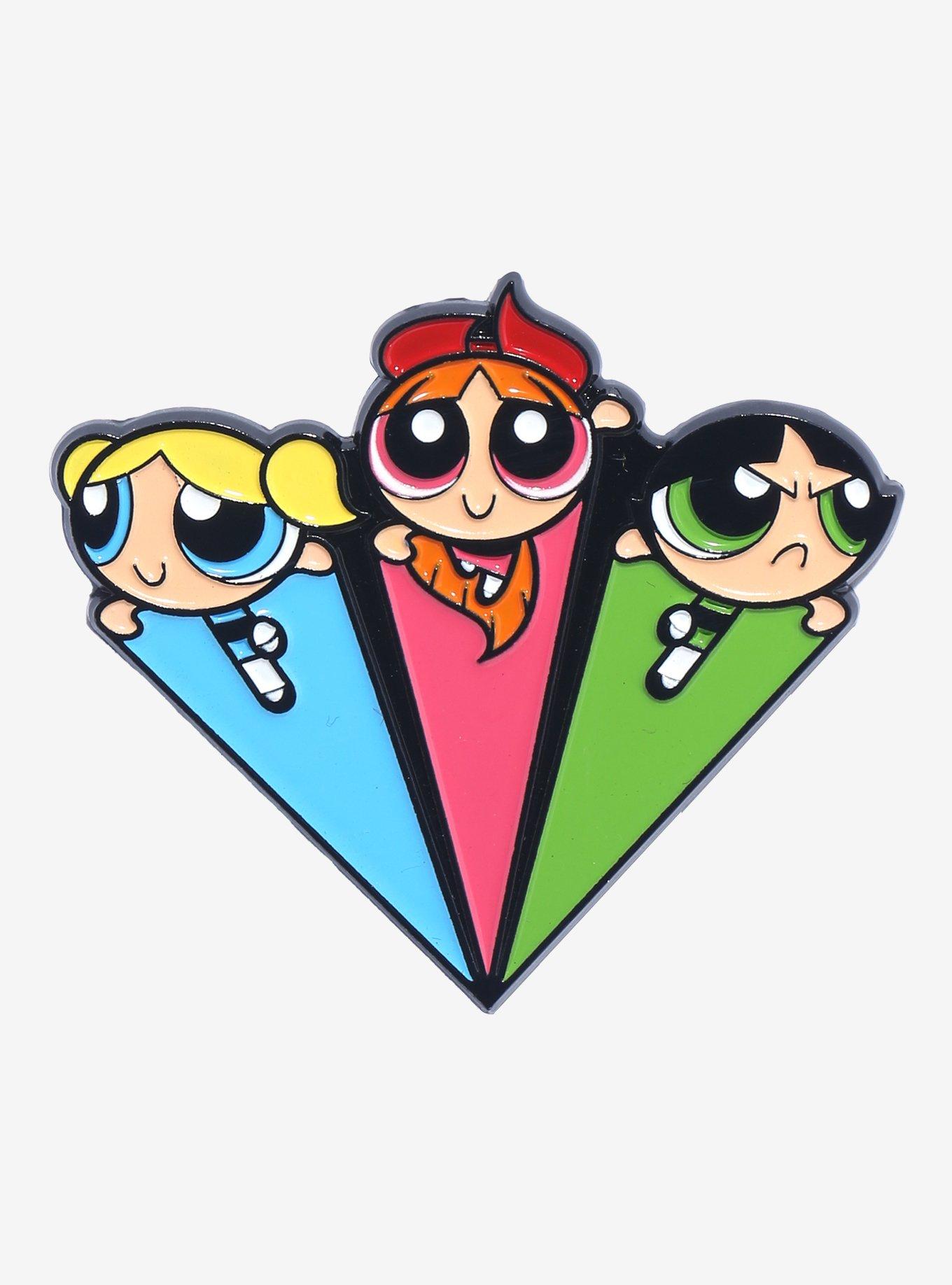 The Powerpuff Girls Trio Flying Enamel Pin, , hi-res