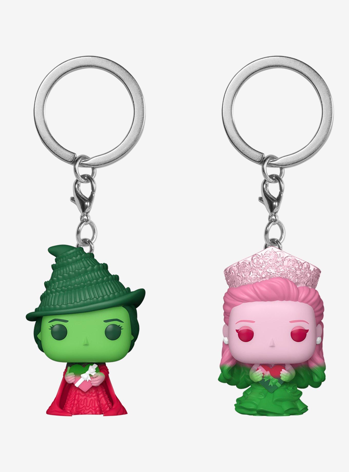 Funko Pocket Pop! Keychain Wicked Elphaba Thropp & Glinda Upland Ombré Vinyl Keychain Set, , hi-res