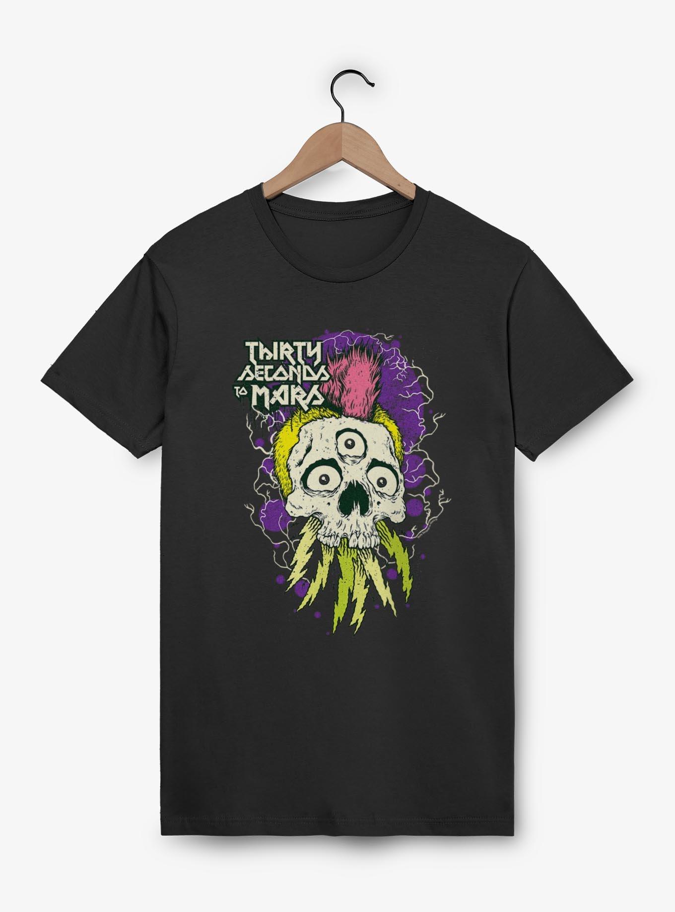 30 Seconds To Mars Mohawk Skull T-Shirt, , hi-res