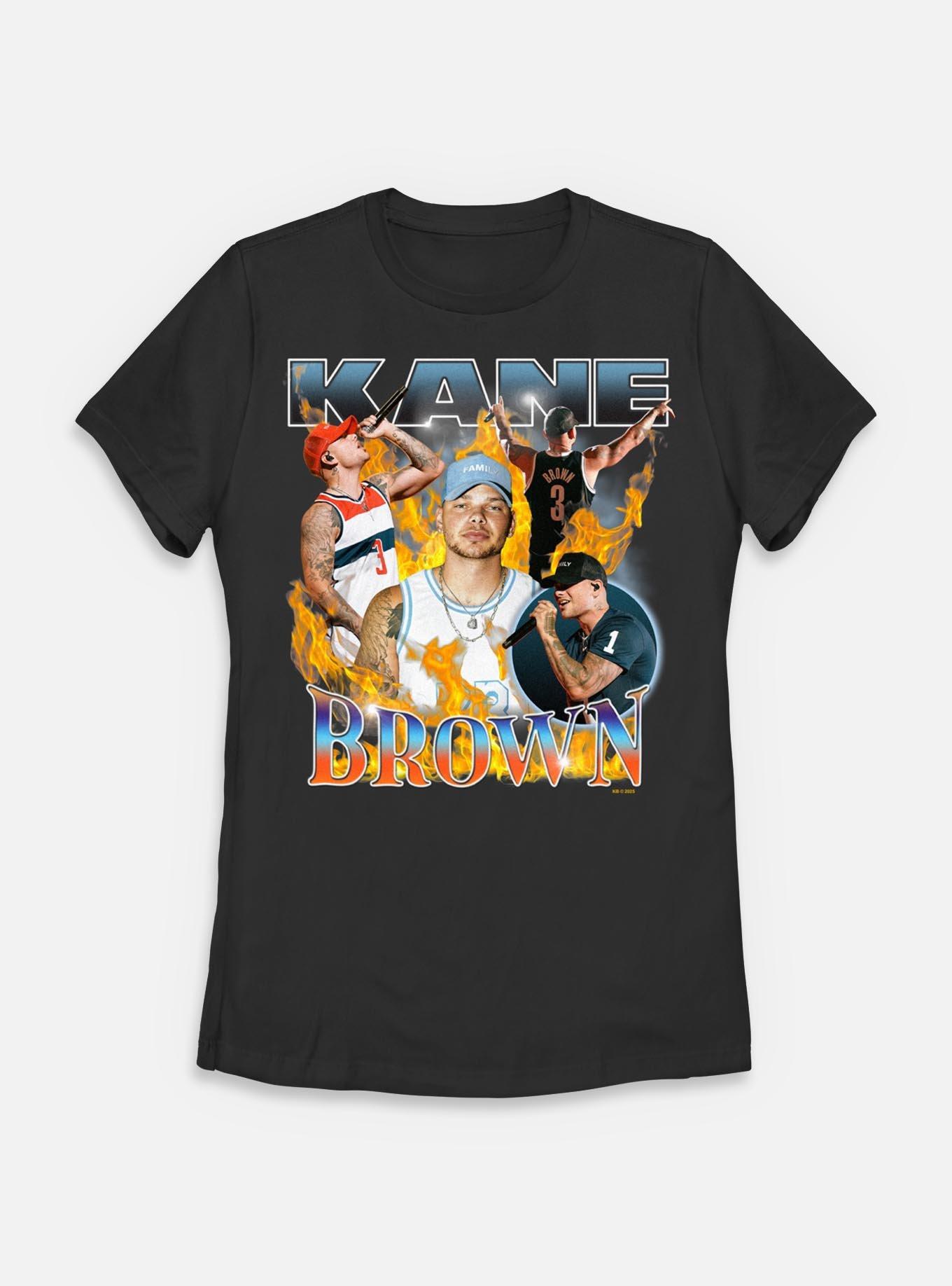 Kane Brown Flames Collage Womens T-Shirt,New Products : American Fashion Style Bags On Sale