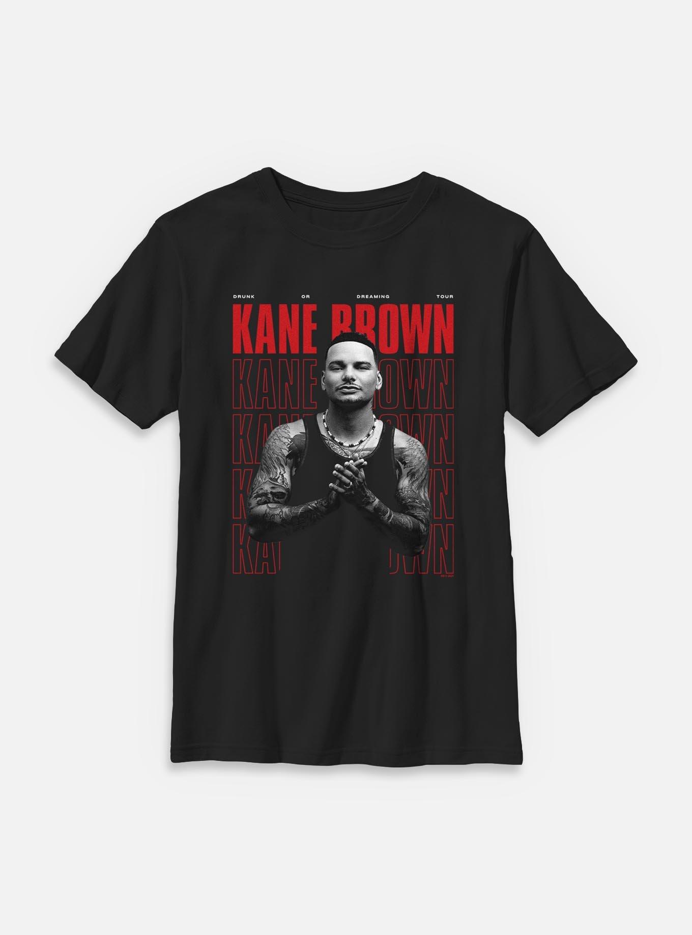 Kane Brown Drunk Or Dreaming Poster Youth T-Shirt, BLACK, hi-res
