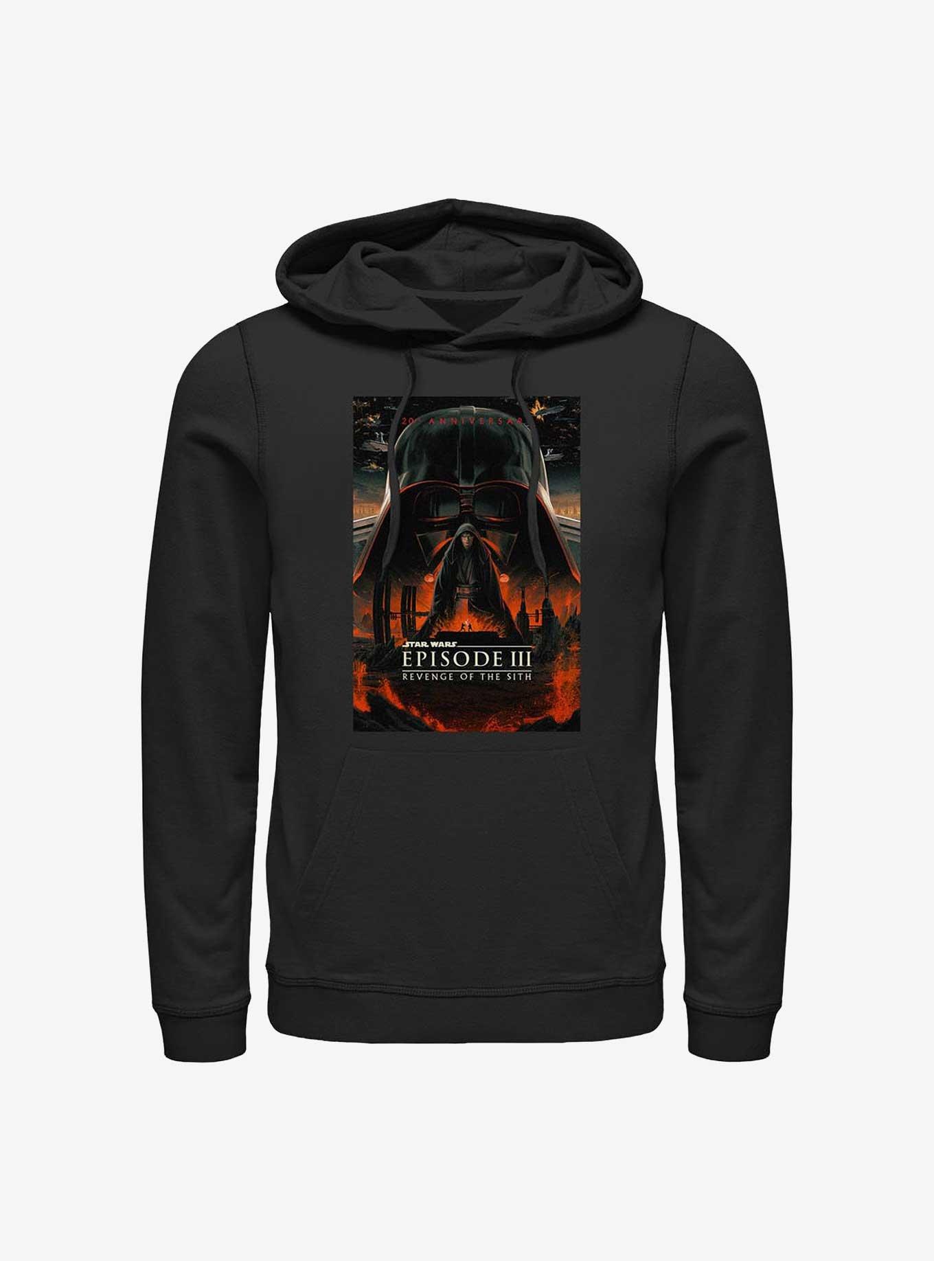 Star Wars Episode III: Revenge Of The Sith 20th Anniversary Poster Hoodie, BLACK, hi-res