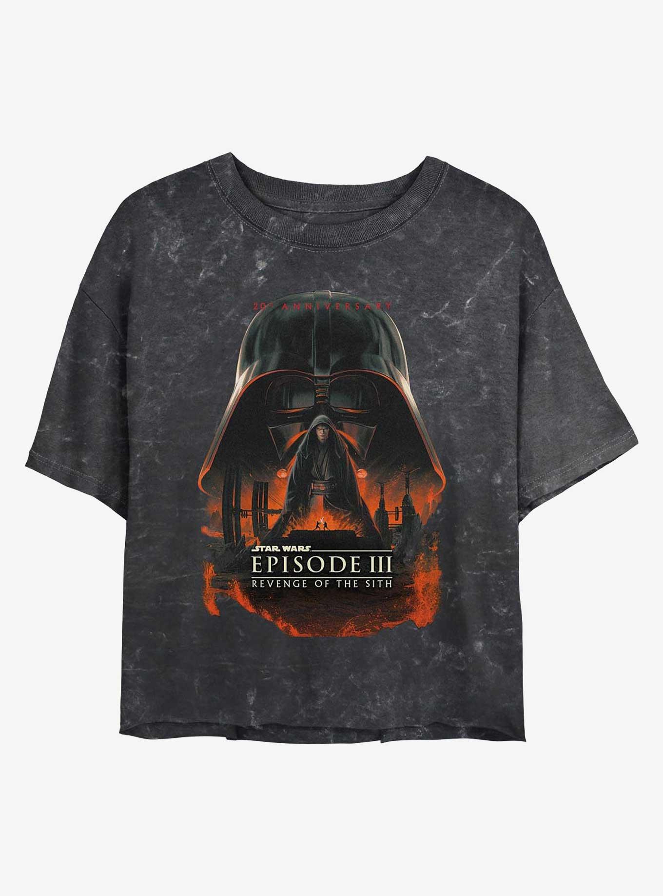 Star Wars Episode III: Revenge Of The Sith 20th Anniversary Poster Girls Mineral Wash Crop T-Shirt, , hi-res